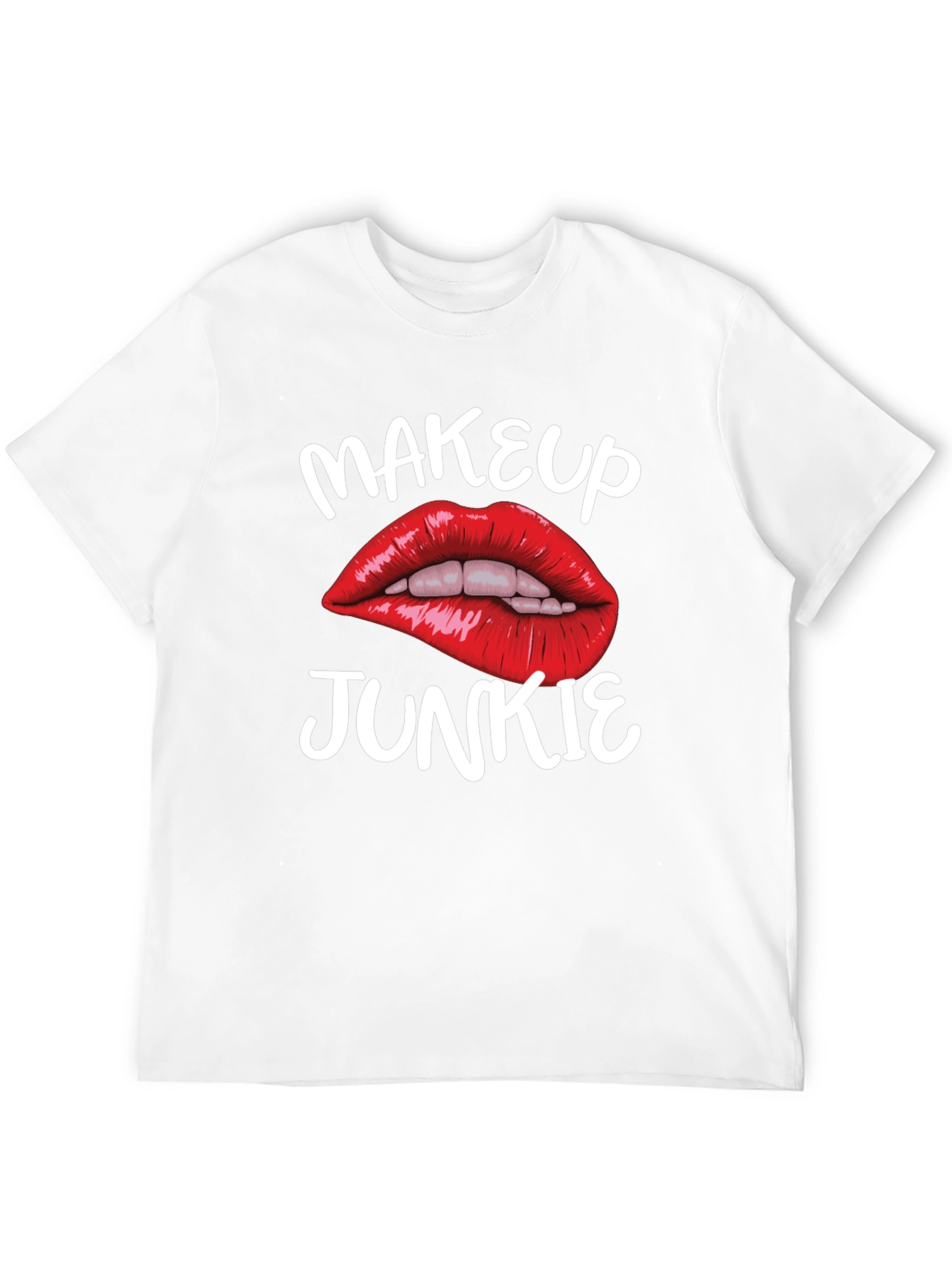 Black Makeup Junkie Graphic Tee - Bold Lips Black T-Shirt view 12