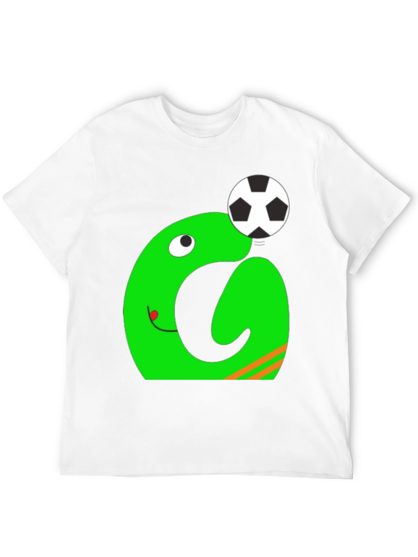 Black Funky Green Monster Soccer T-Shirt view 12