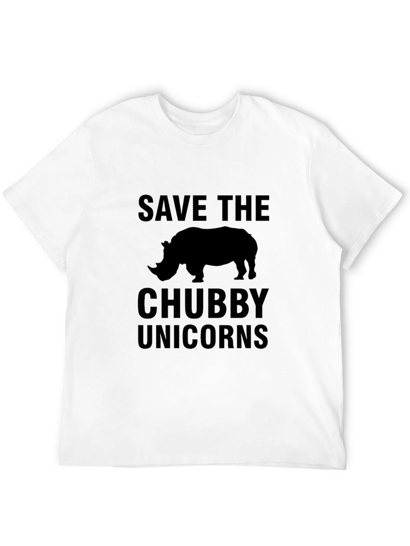 Black Save The Chubby Unicorns Black T-Shirt view 12