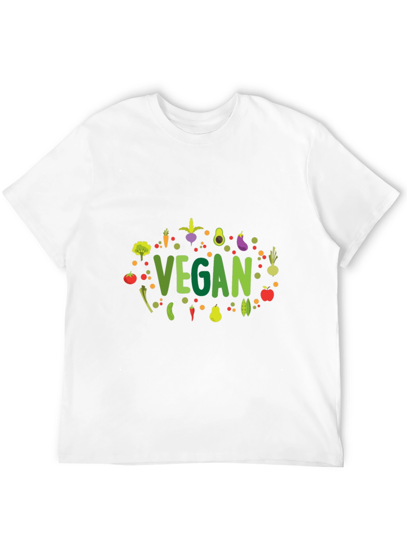 Vegan T-Shirt: Cute Vegetables Graphic Tee - 12