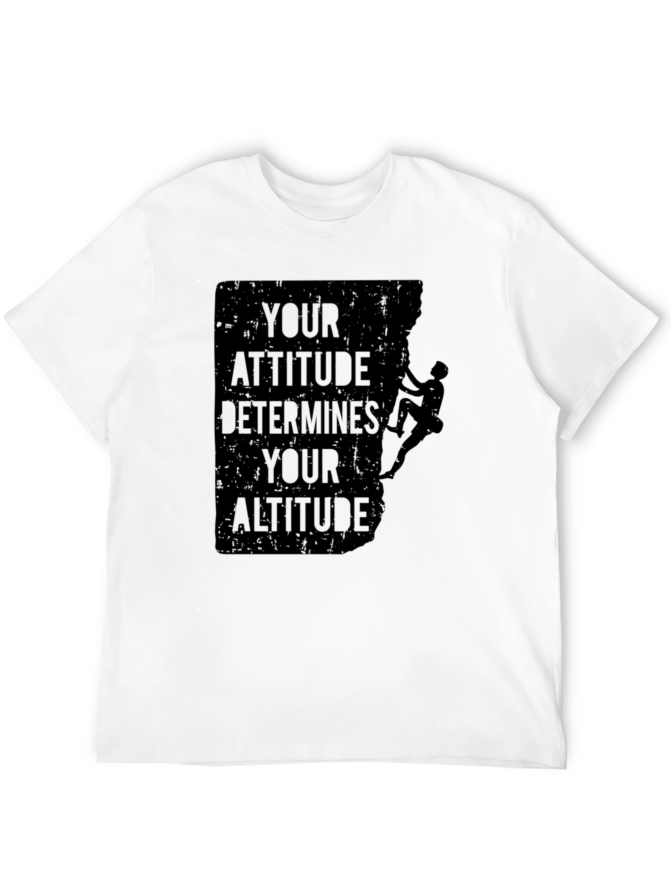 Black Attitude Determines Altitude Graphic Tee - Black view 12