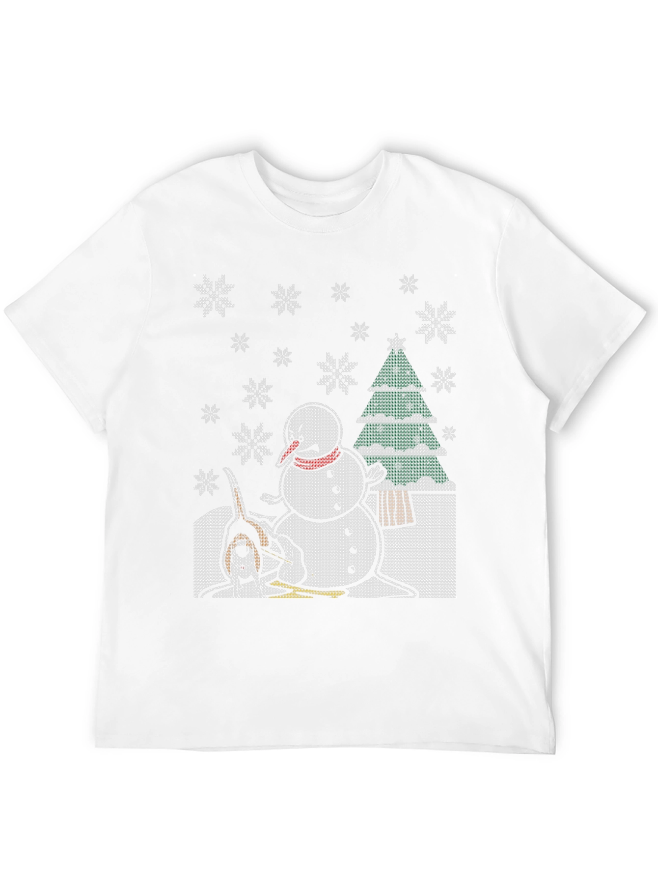 Black Funny Christmas T-Shirt Dog Snowman view 12