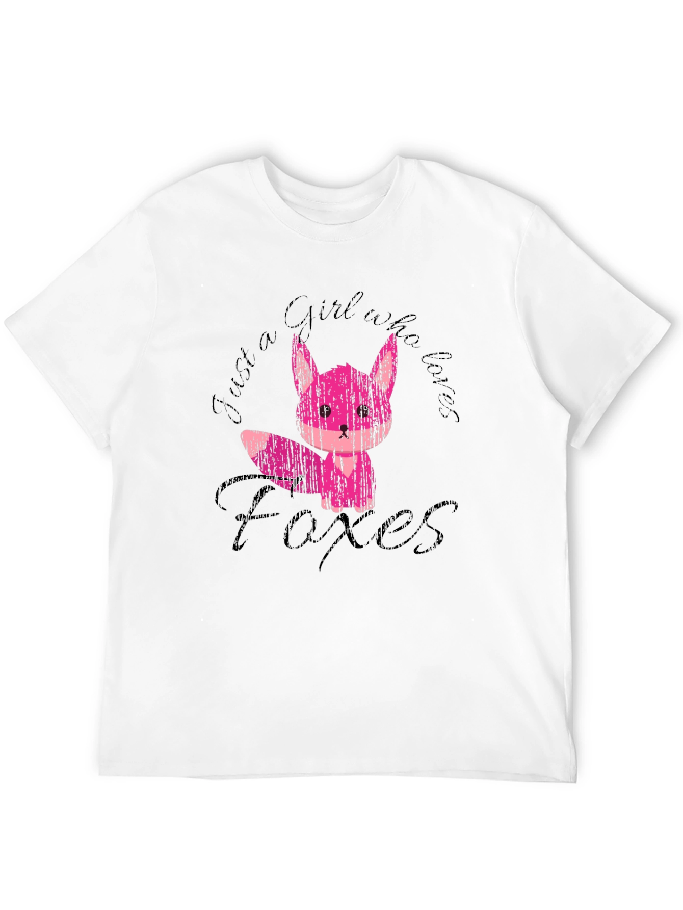 Black Girl Who Loves Foxes Black T-Shirt view 12