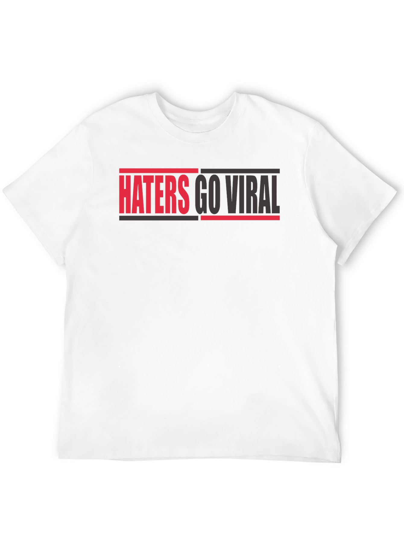 Black Haters Go Viral Graphic Tee - Bold Statement Shirt view 12