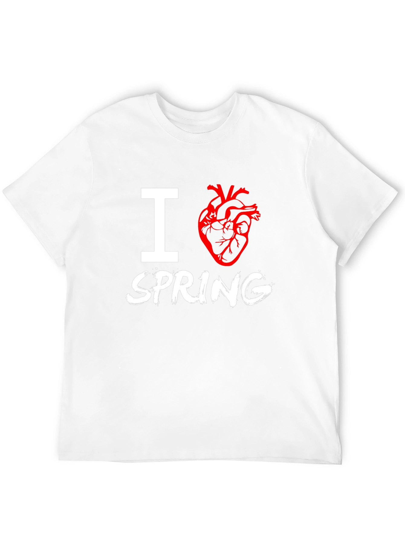 Black I Heart Spring T-Shirt - Black Crew Neck Tee view 12