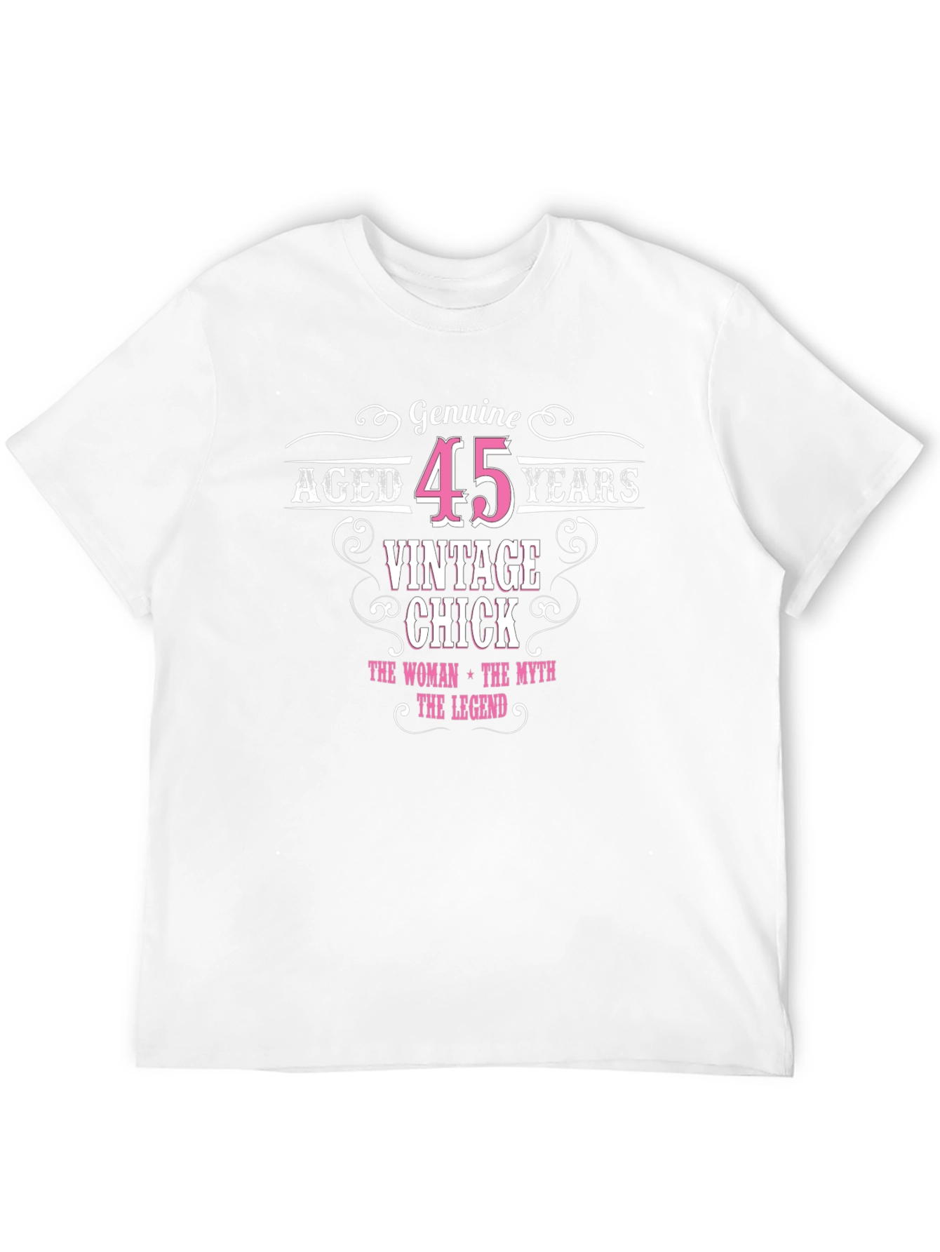 Black Vintage Chick 45th Birthday T-Shirt view 12
