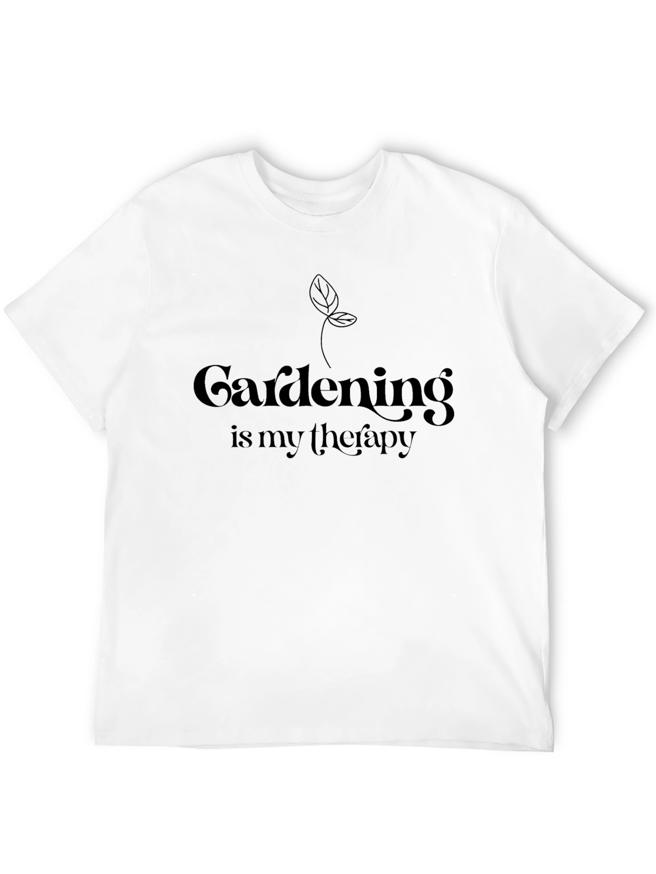 Black Gardening is My Therapy Graphic T-Shirt view 12