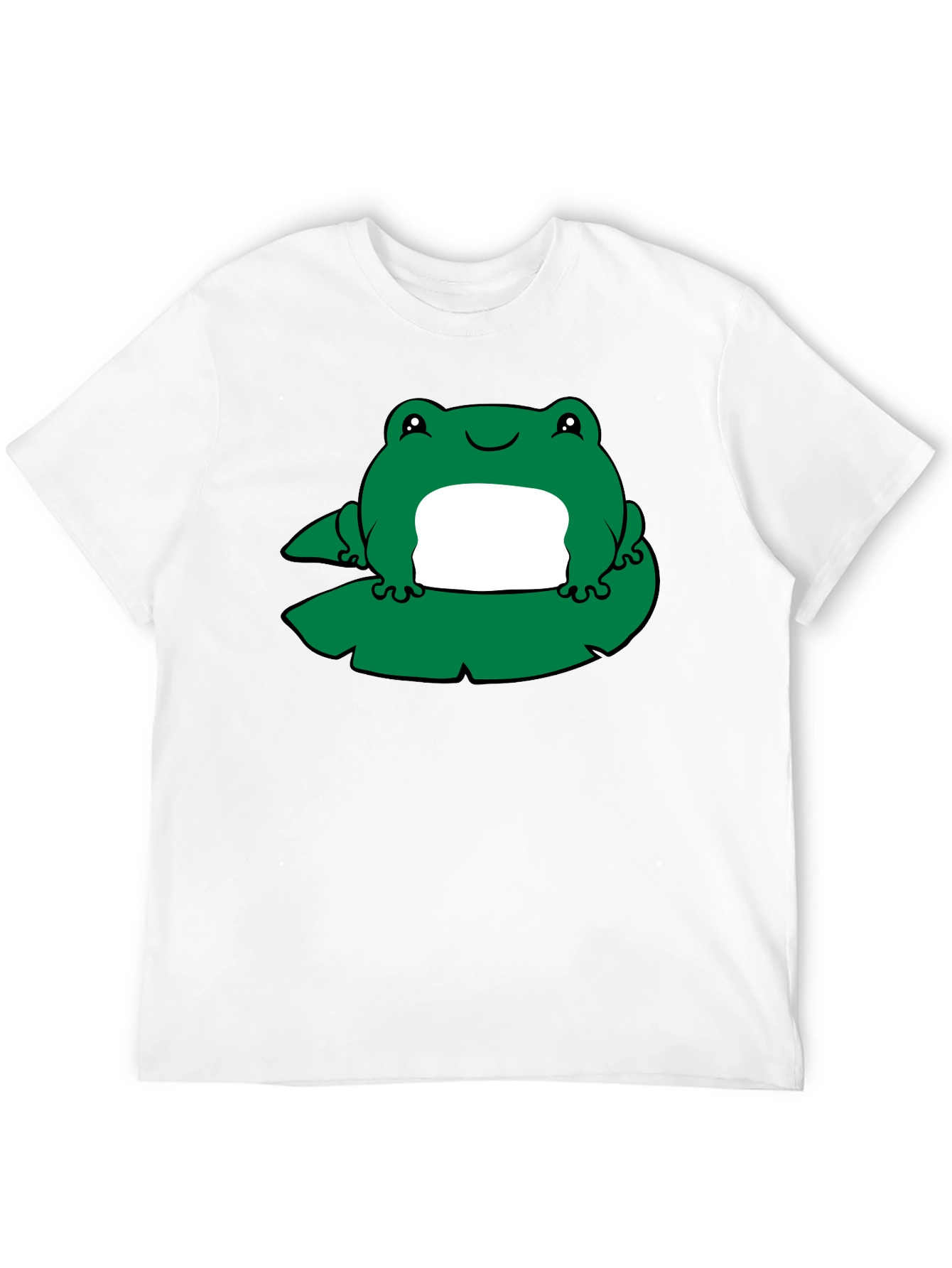 Frog on Lily Pad Graphic Tee - Black - 12