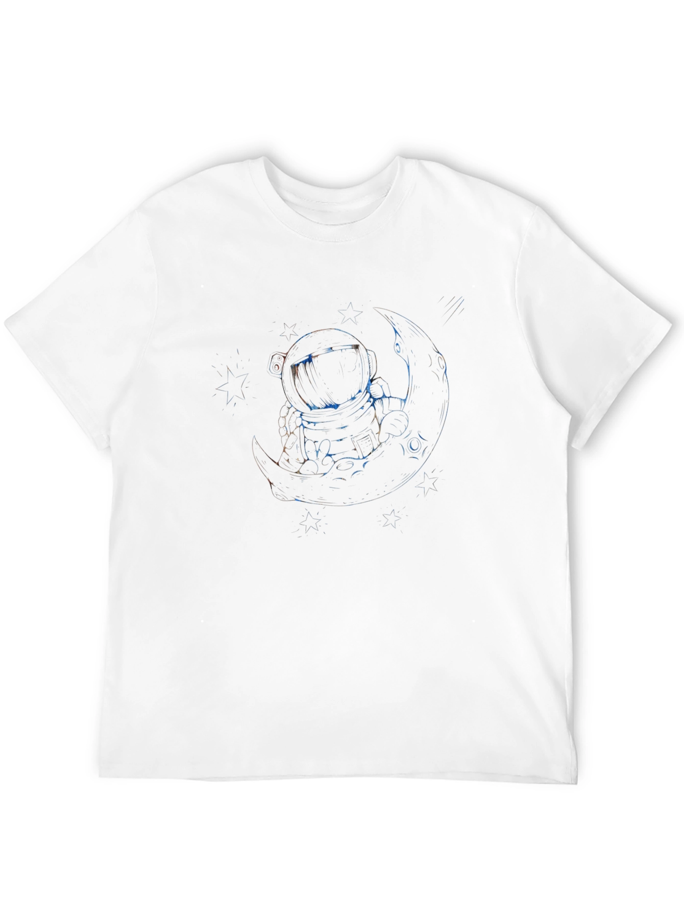 Black Astronaut Moon Graphic Tee - Stylish Black T-Shirt view 12