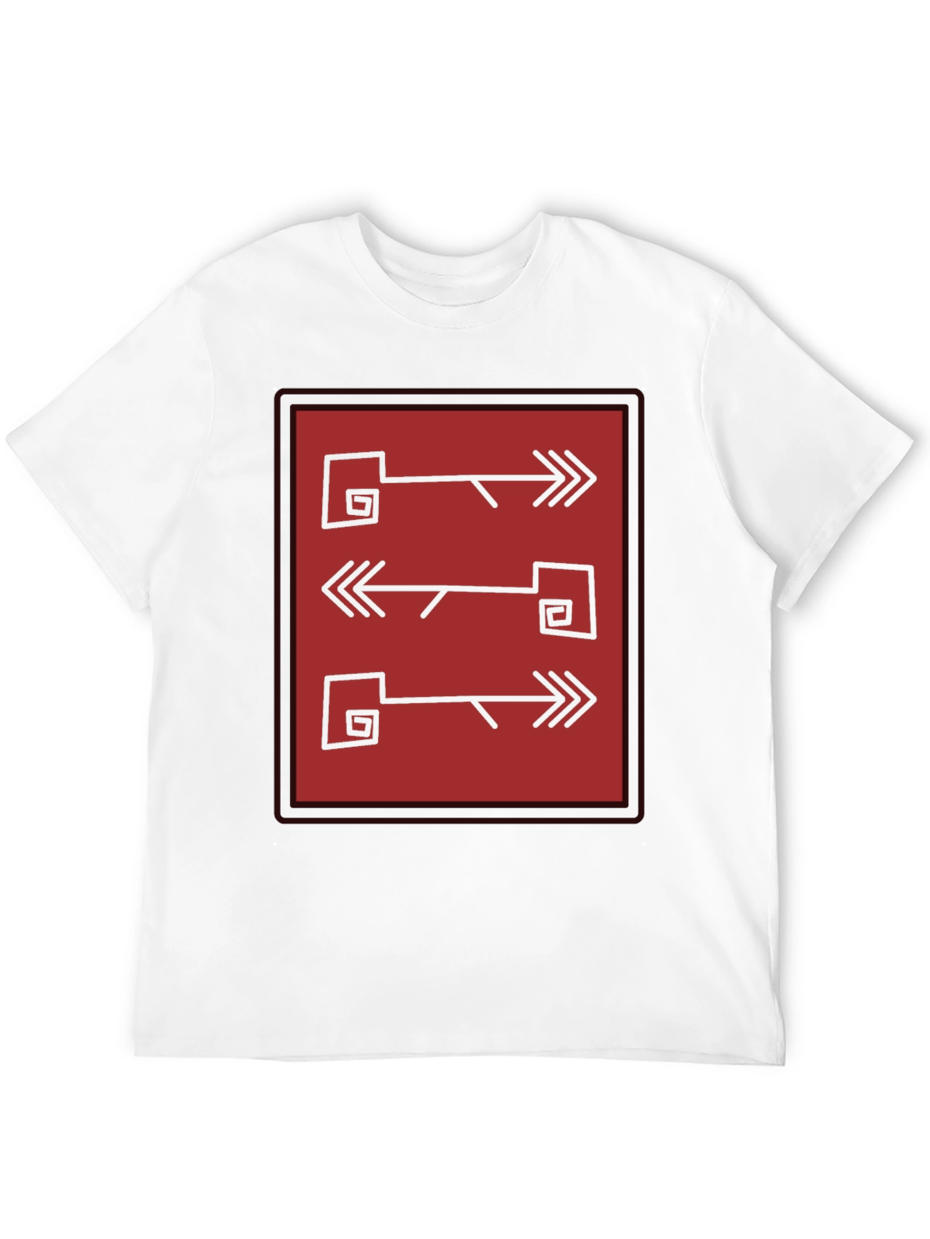 Black Abstract Arrows Graphic Tee - Men's Black Shirt view 12