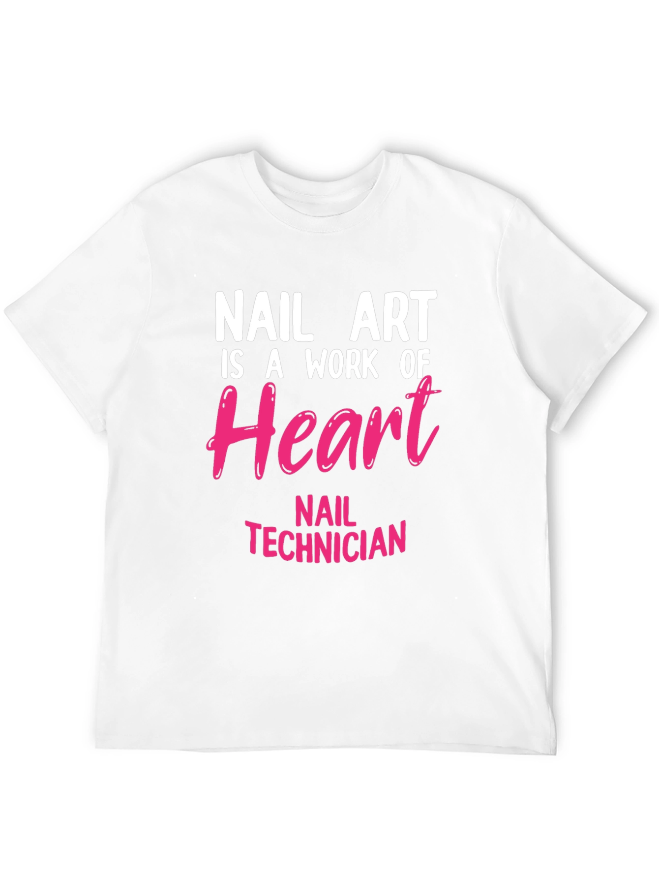 Black Nail Art Technician T-Shirt - Work of Heart Design view 12