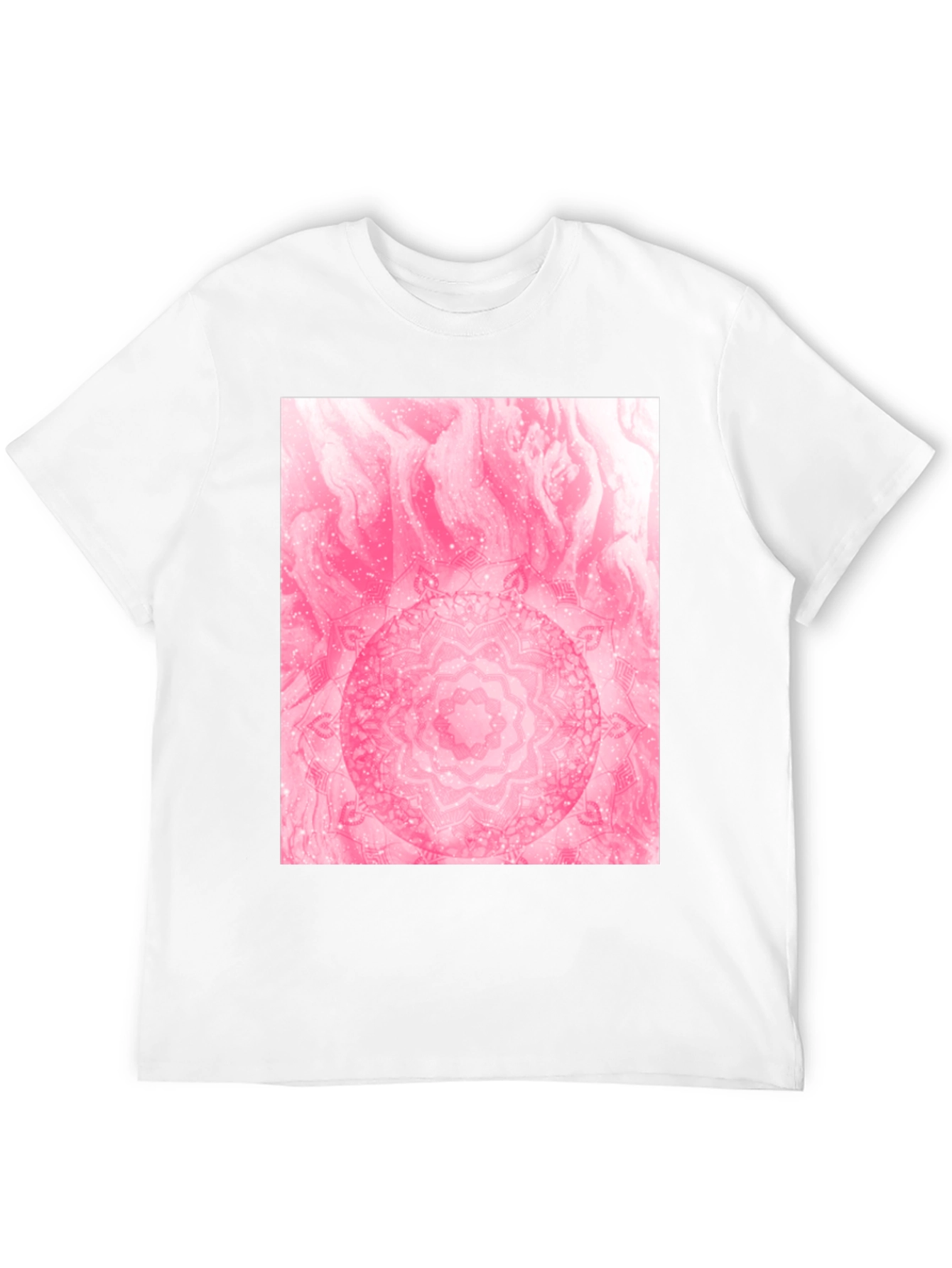 Black Pink Mandala Graphic T-Shirt view 12