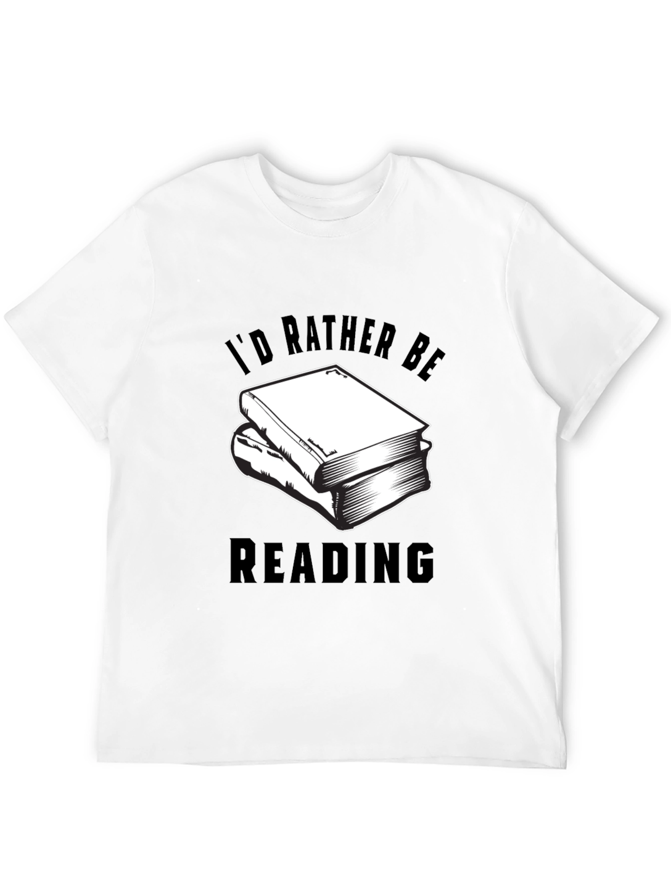 Black I'd Rather Be Reading Graphic Tee view 12