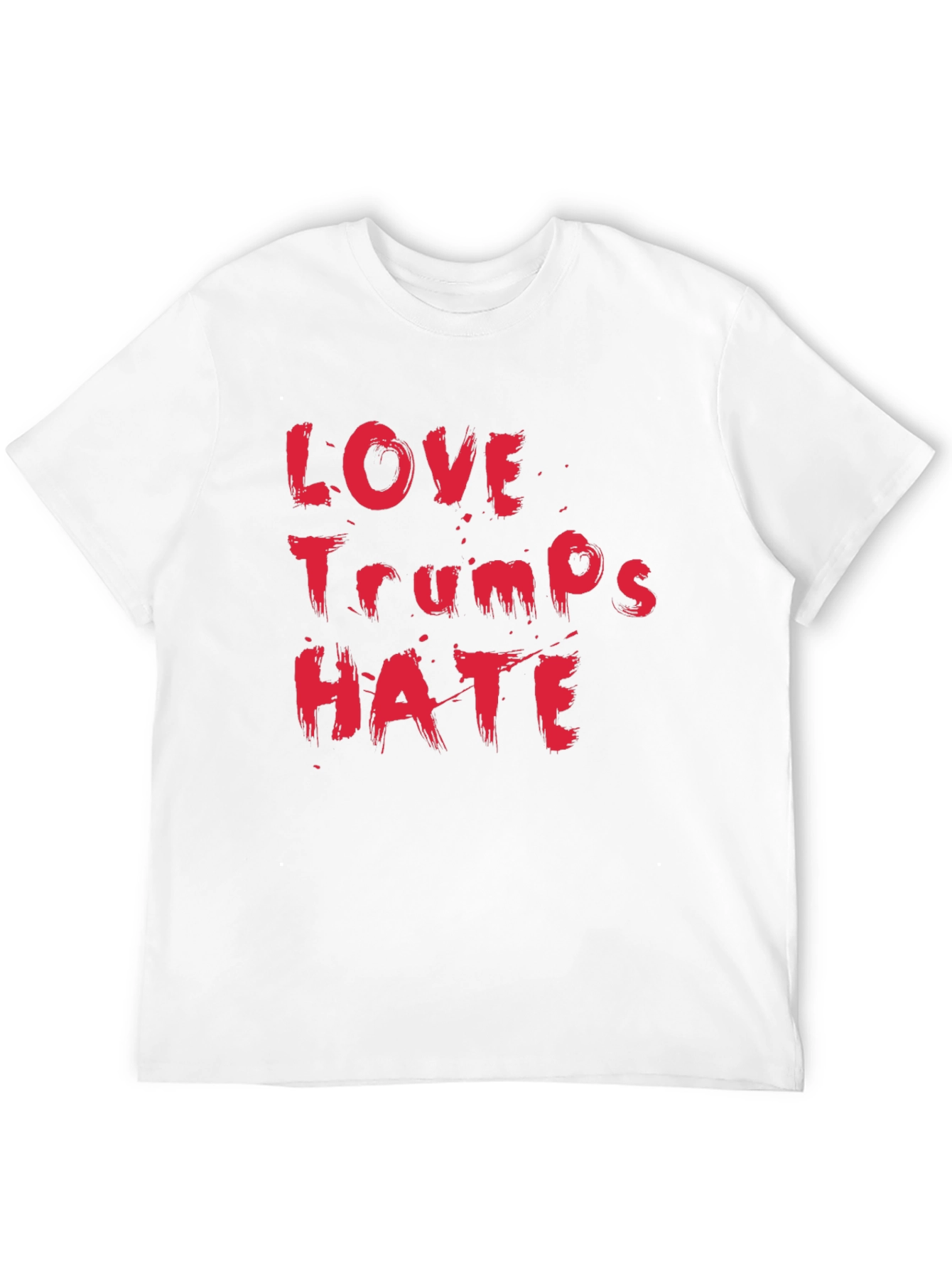 Black Love Trumps Hate Black Cotton T-Shirt view 12