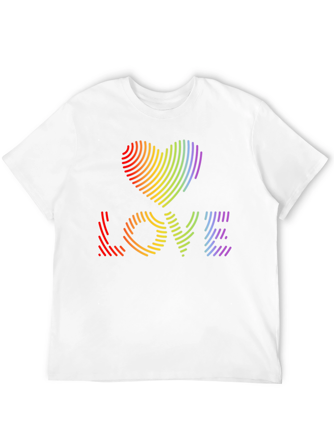 LGBTQ Pride Love Heart T-Shirt - Rainbow Graphic Tee - 12