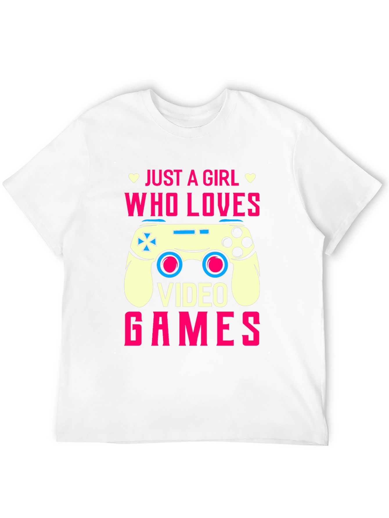 Black Just A Girl Who Loves Video Games T-Shirt view 12