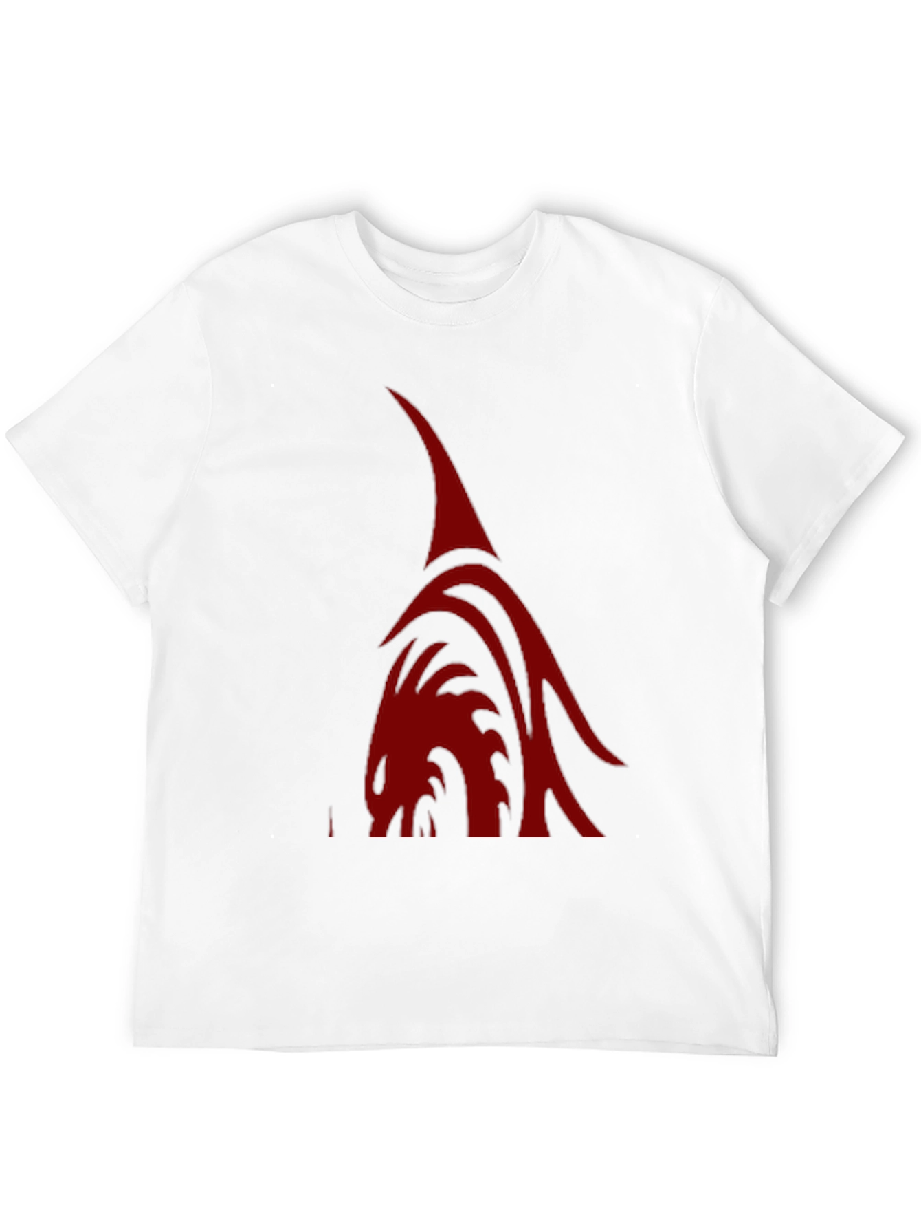 Black Men's Black T-Shirt with Red Dragon Graphic view 12