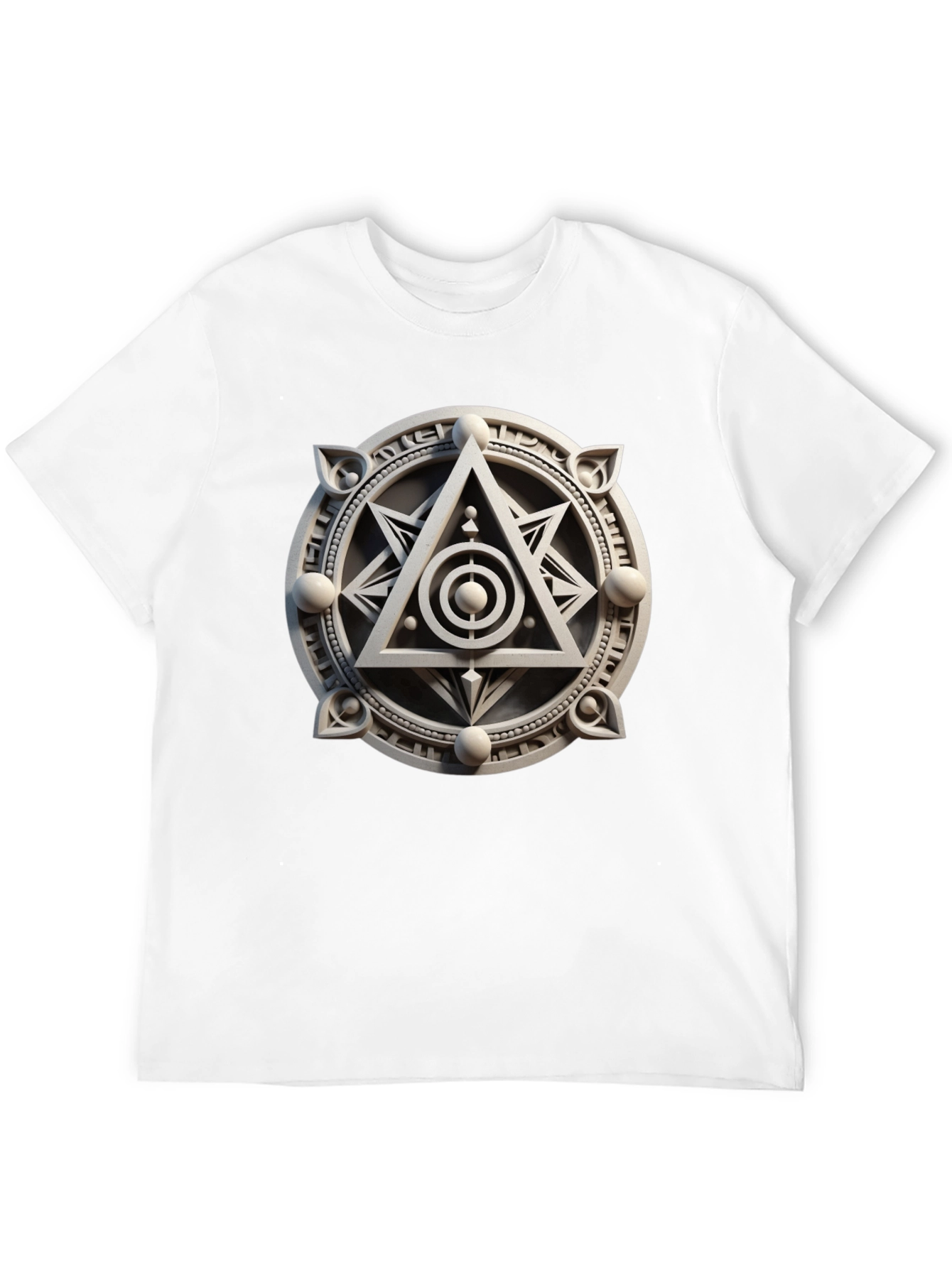 Black Mystic Symbol Graphic Tee - Geometric Design view 12