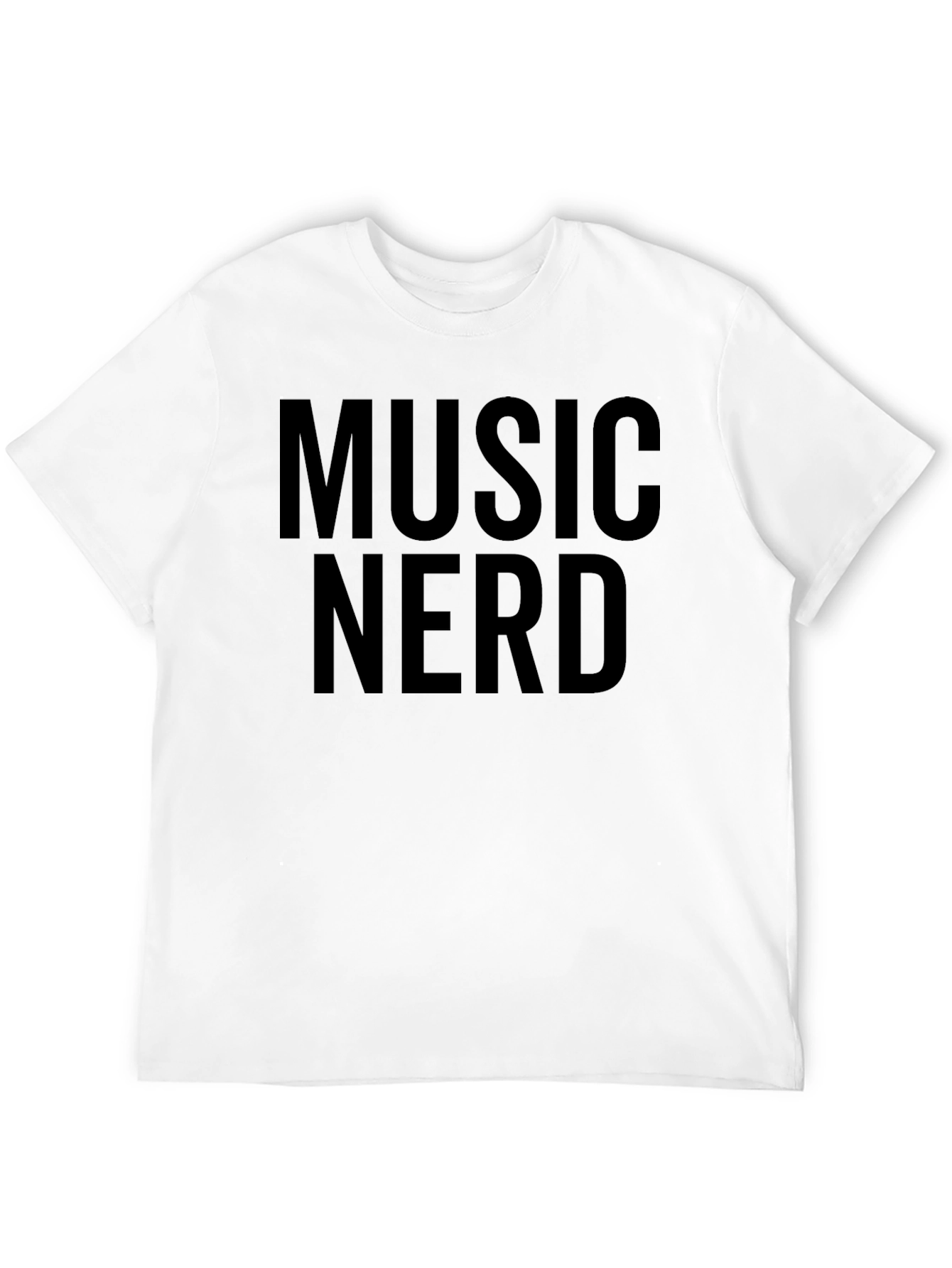 Black Music Nerd Graphic Tee - Black Cotton T-Shirt view 12