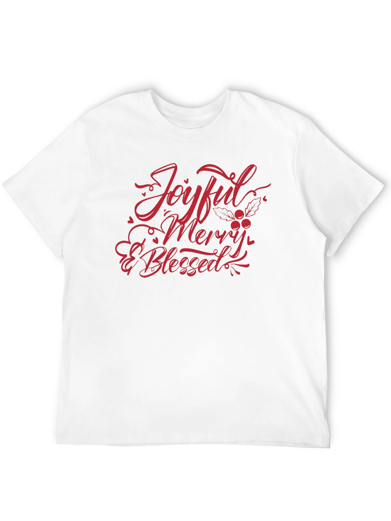 Black Joyful Merry & Blessed Black T-Shirt view 12