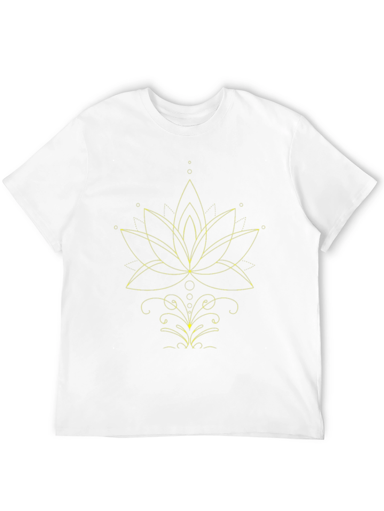 Black Geometric Lotus Graphic Tee - Black view 12