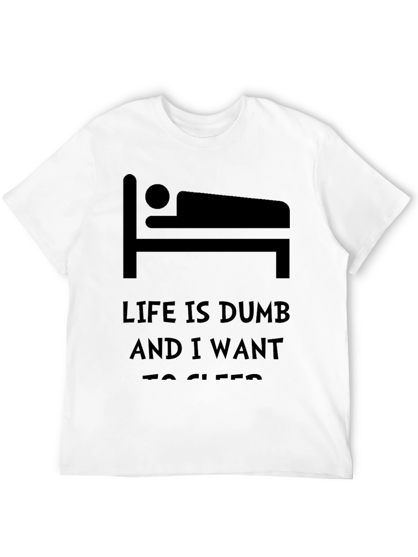 Black Life is Dumb - Funny Sleep T-Shirt view 12