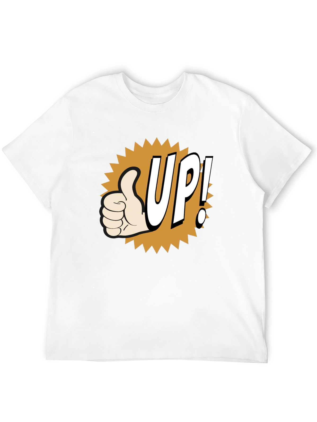 Black Thumbs Up! Graphic Tee - Black Cotton Blend view 12