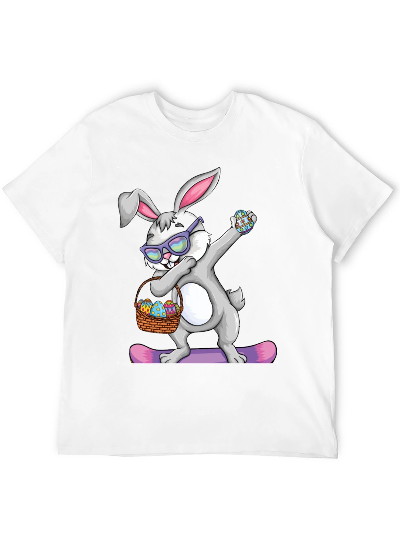 Black Dabbing Easter Bunny T-Shirt view 12