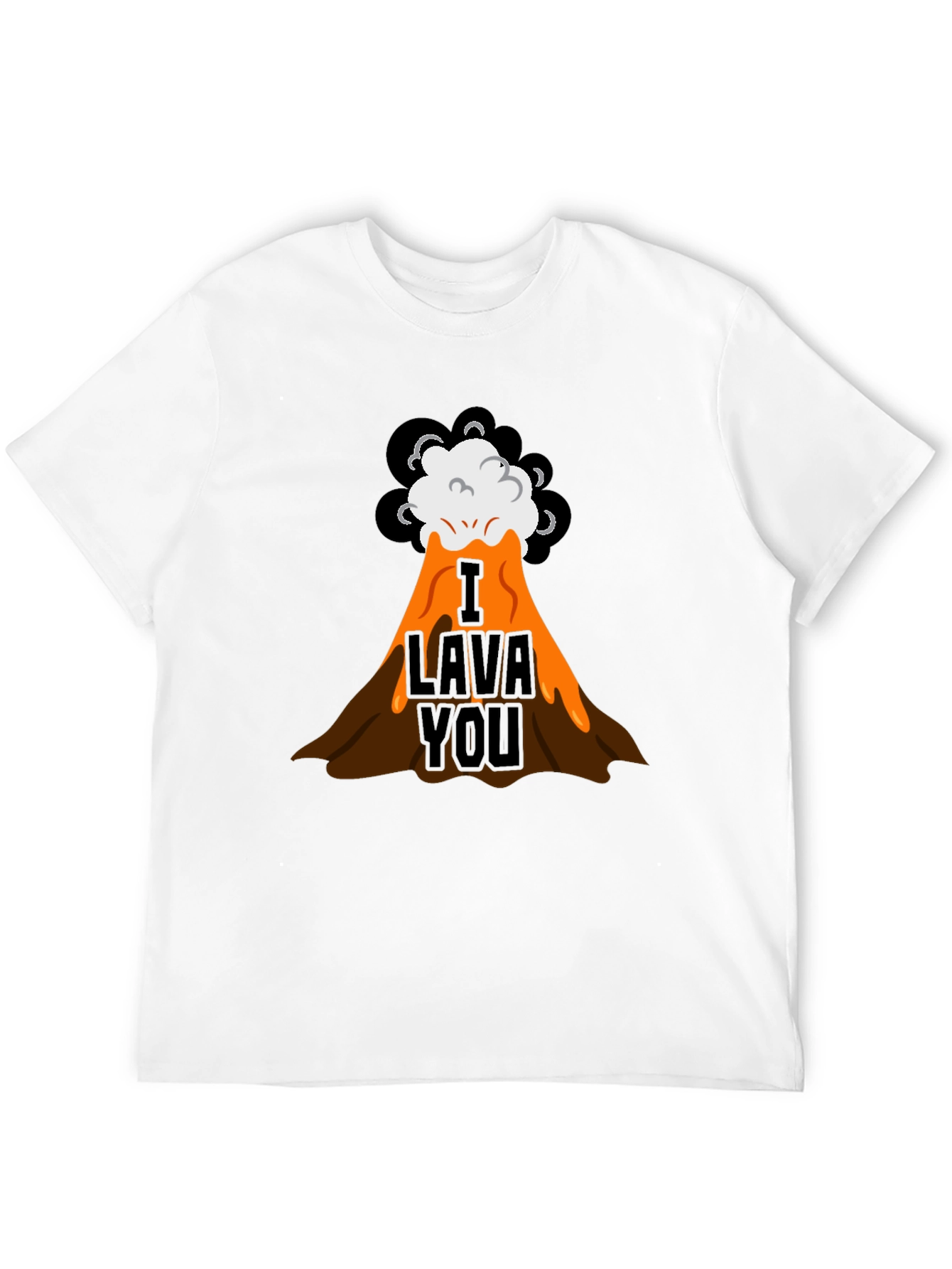 Black I Lava You Graphic Tee - Trendy Volcano Design view 12