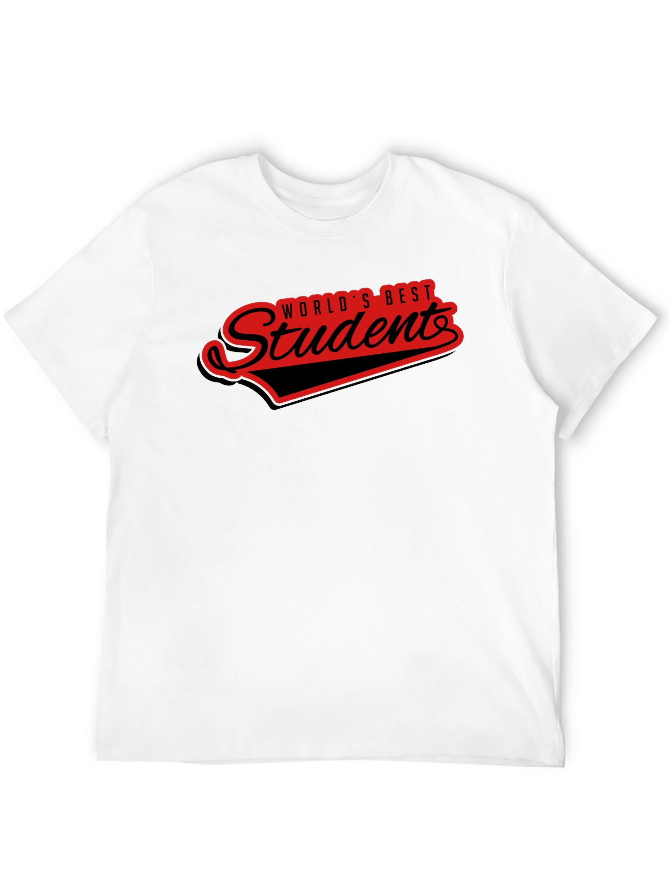 Black World's Best Student T-Shirt - Black view 12