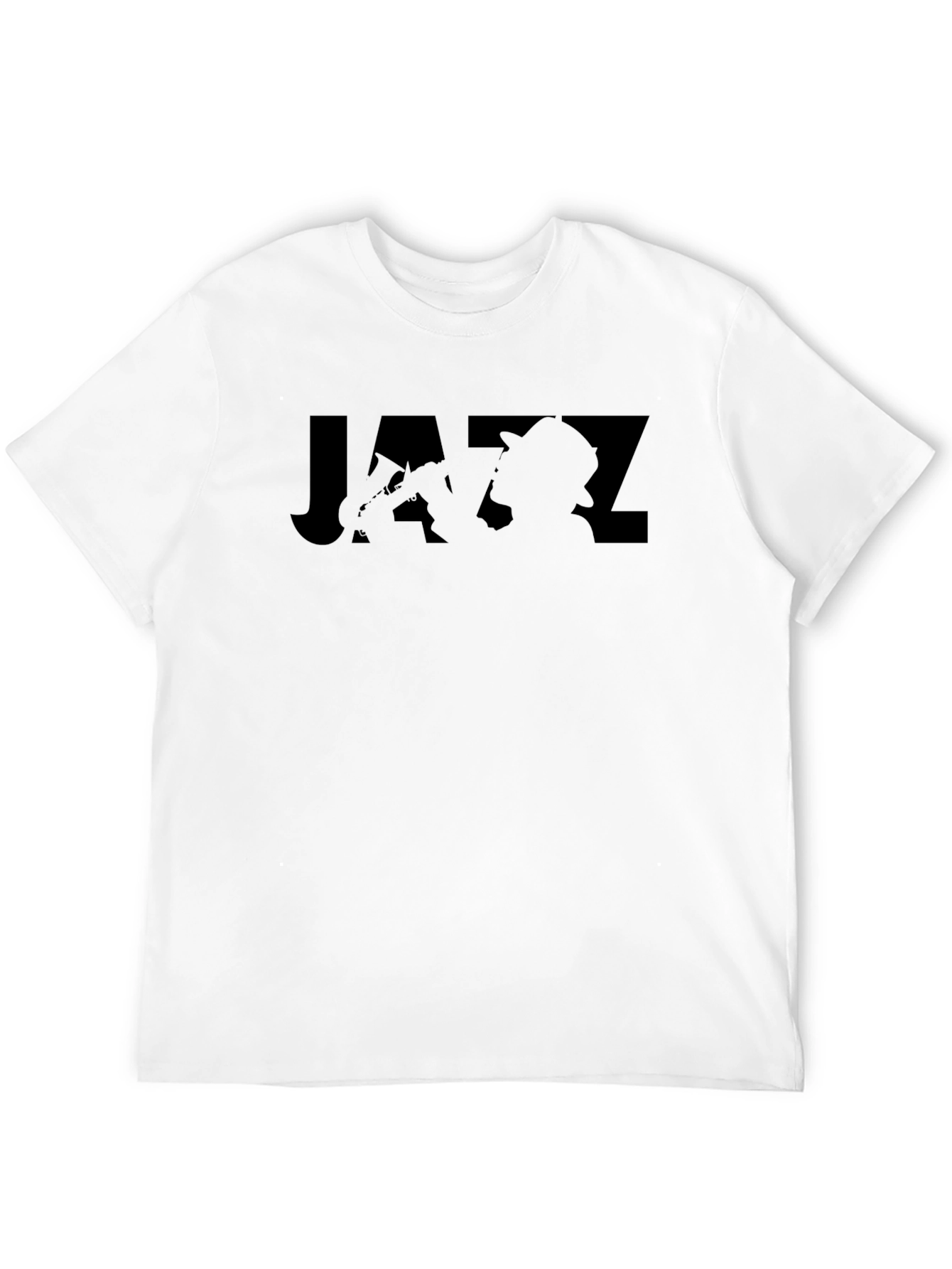 Black Black Jazz Musician Silhouette Graphic Tee view 12