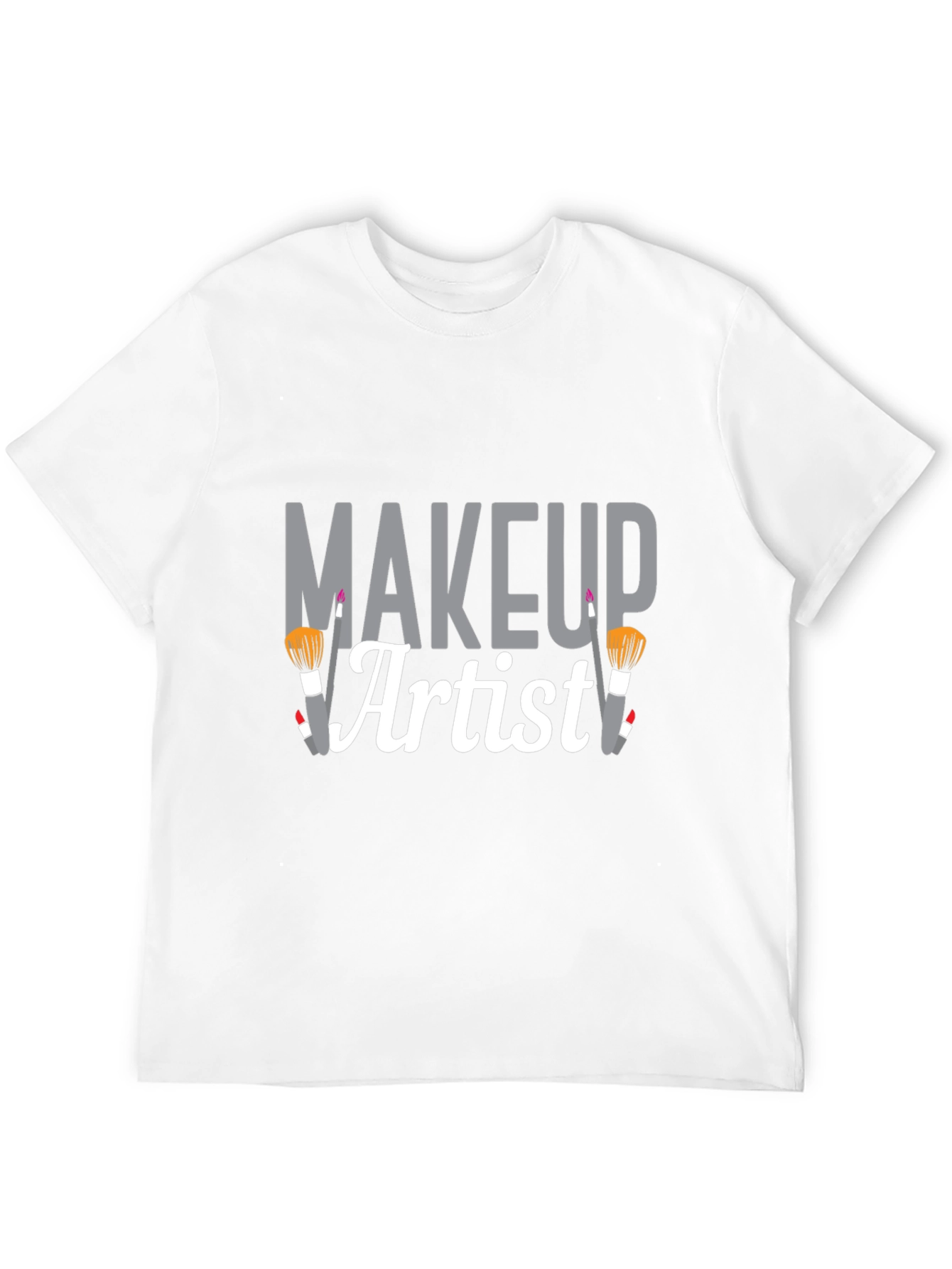 Black Makeup Artist Graphic Tee - Black Cotton T-Shirt view 12