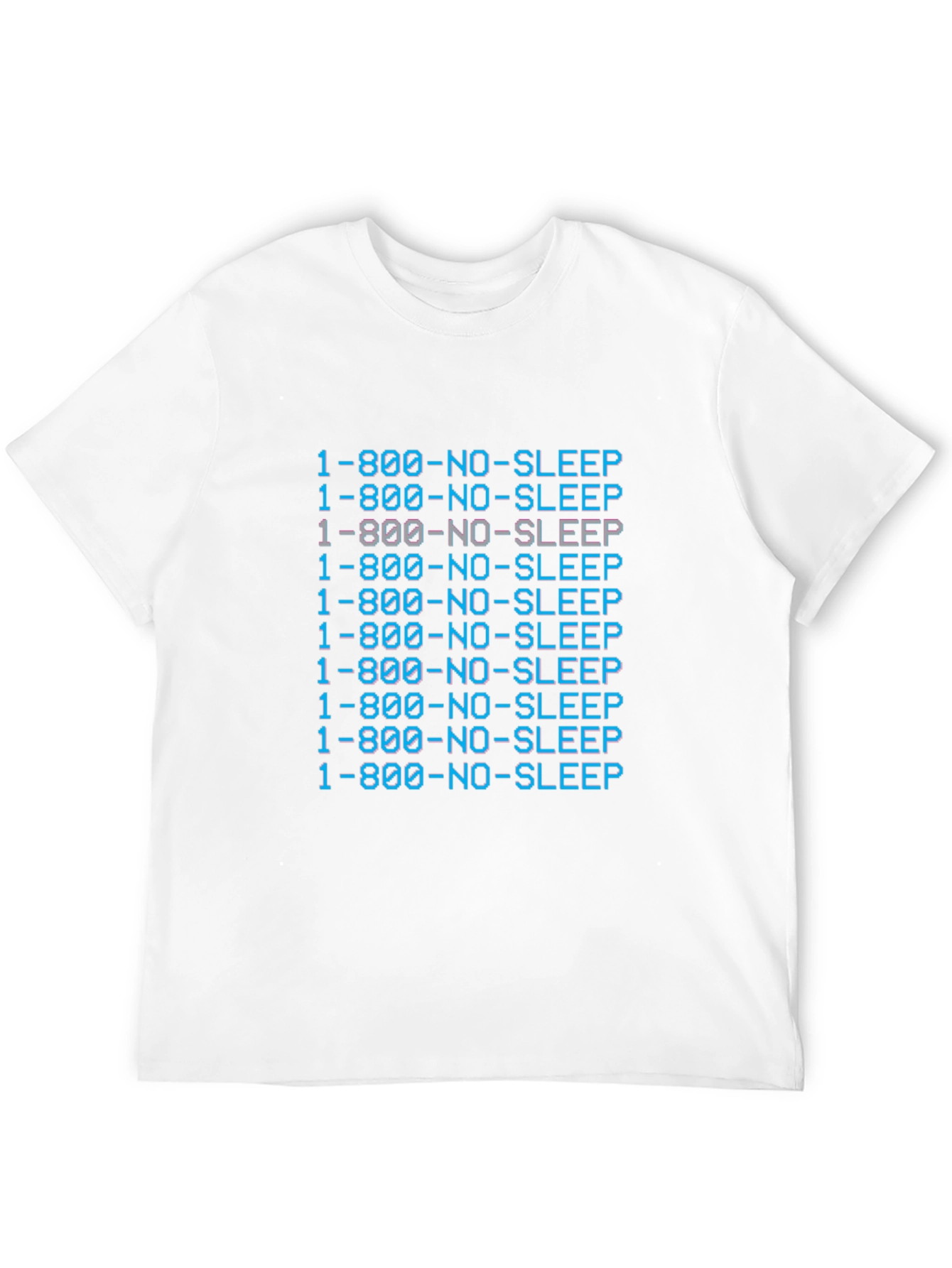Black 1-800-NO-SLEEP Black Graphic Tee view 12