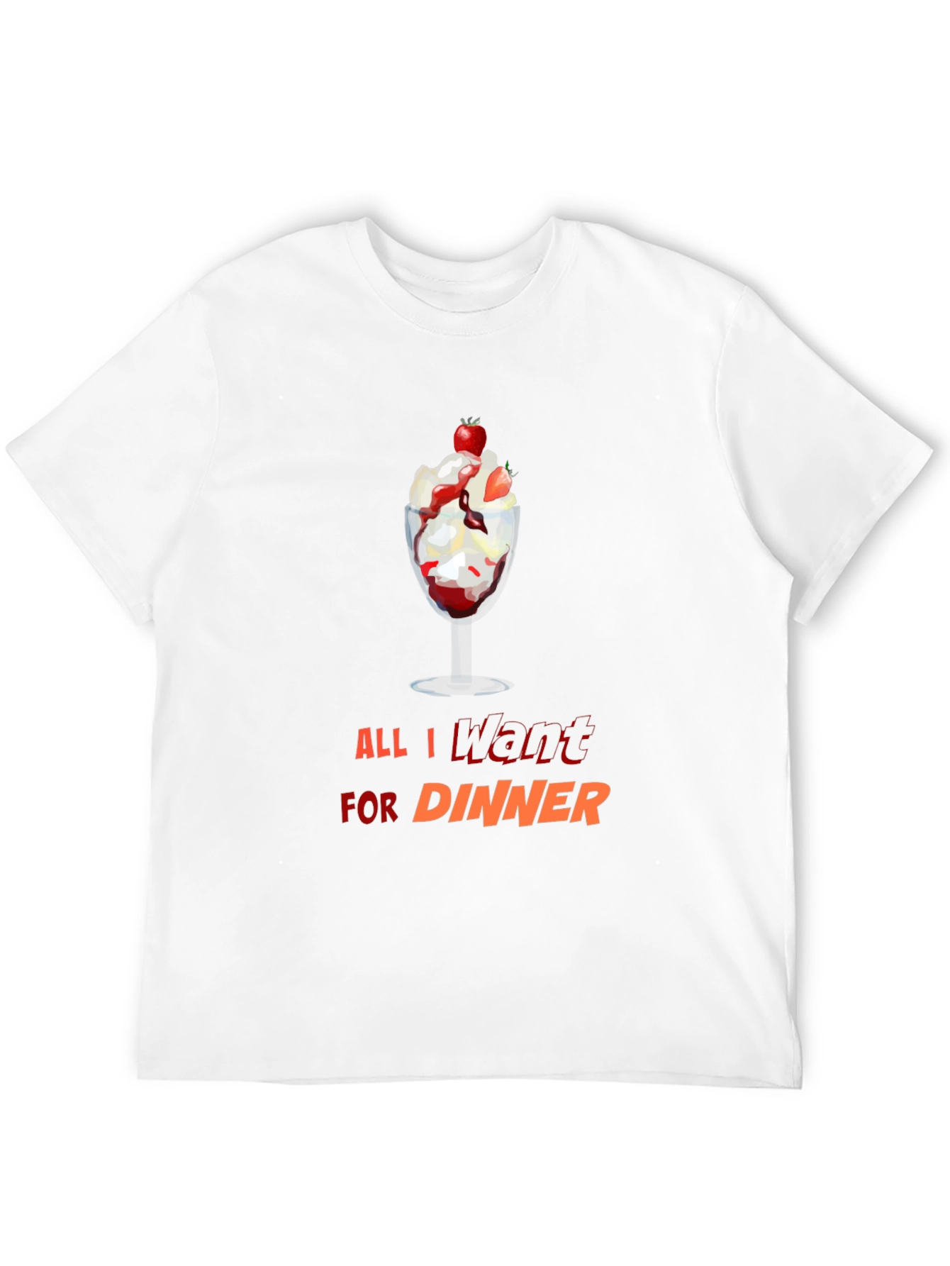 Black Dessert Lover T-Shirt - All I Want For Dinner view 12