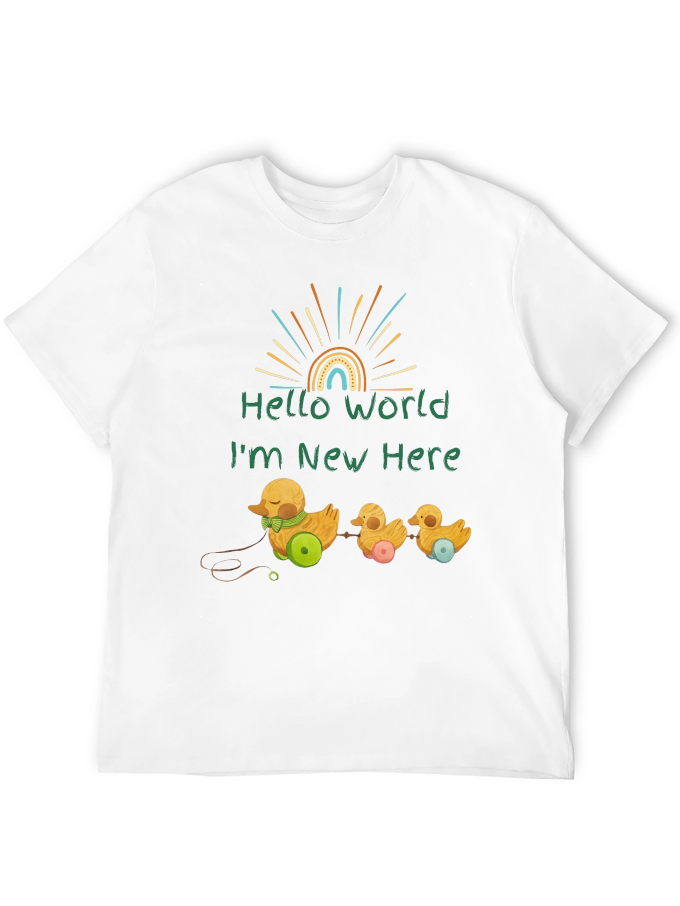 Black Hello World Duckling T-Shirt - Soft Cotton Tee view 12