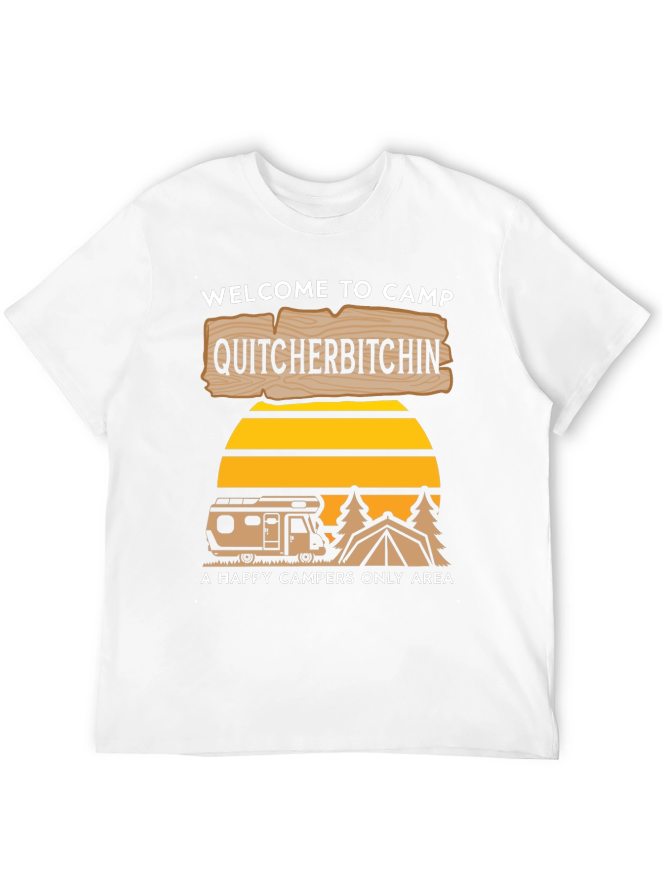 Black Camp Quitcherbitchin' Graphic Tee view 12
