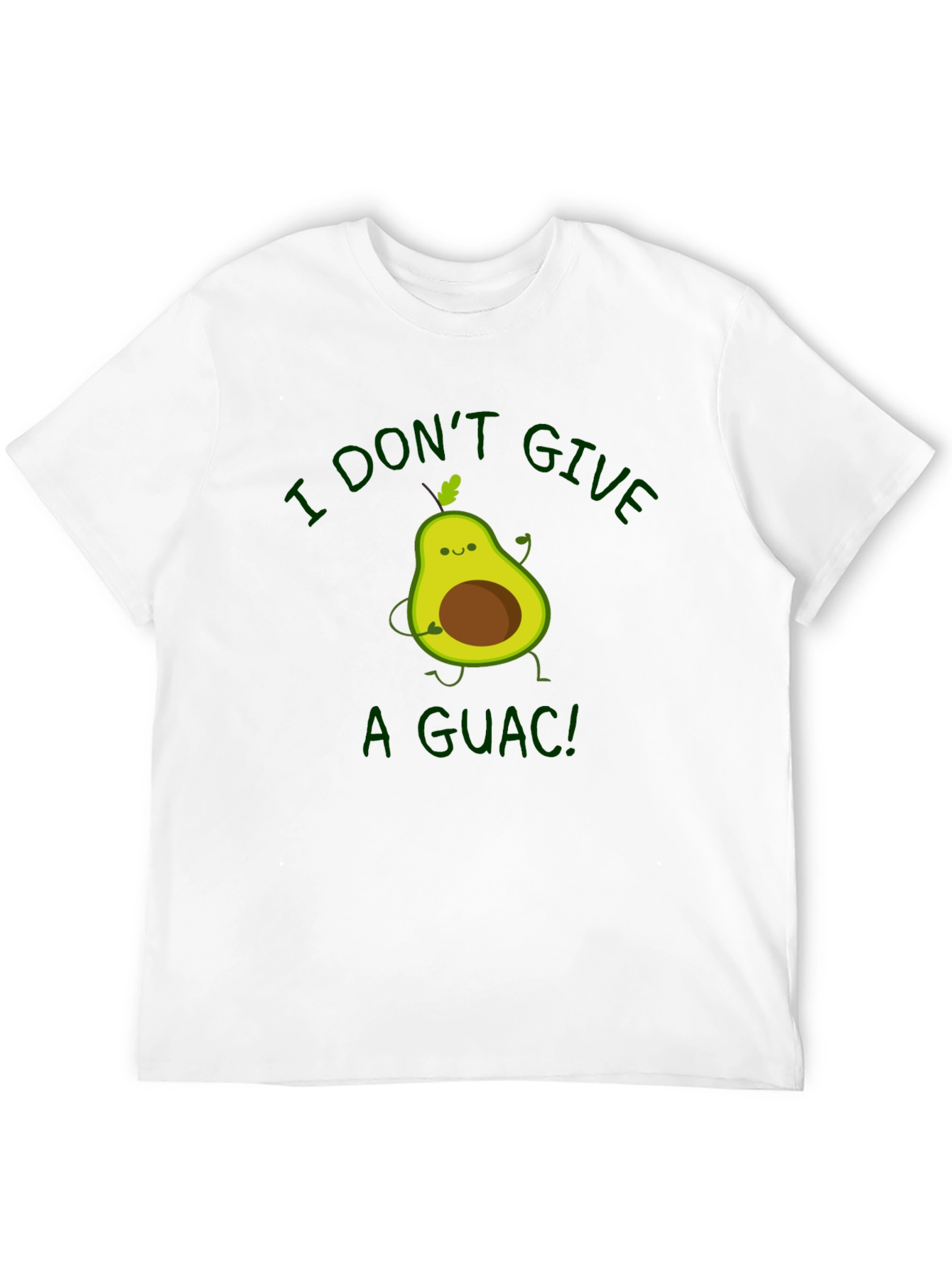 Black I Don't Give a Guac! Avocado Graphic T-Shirt view 12