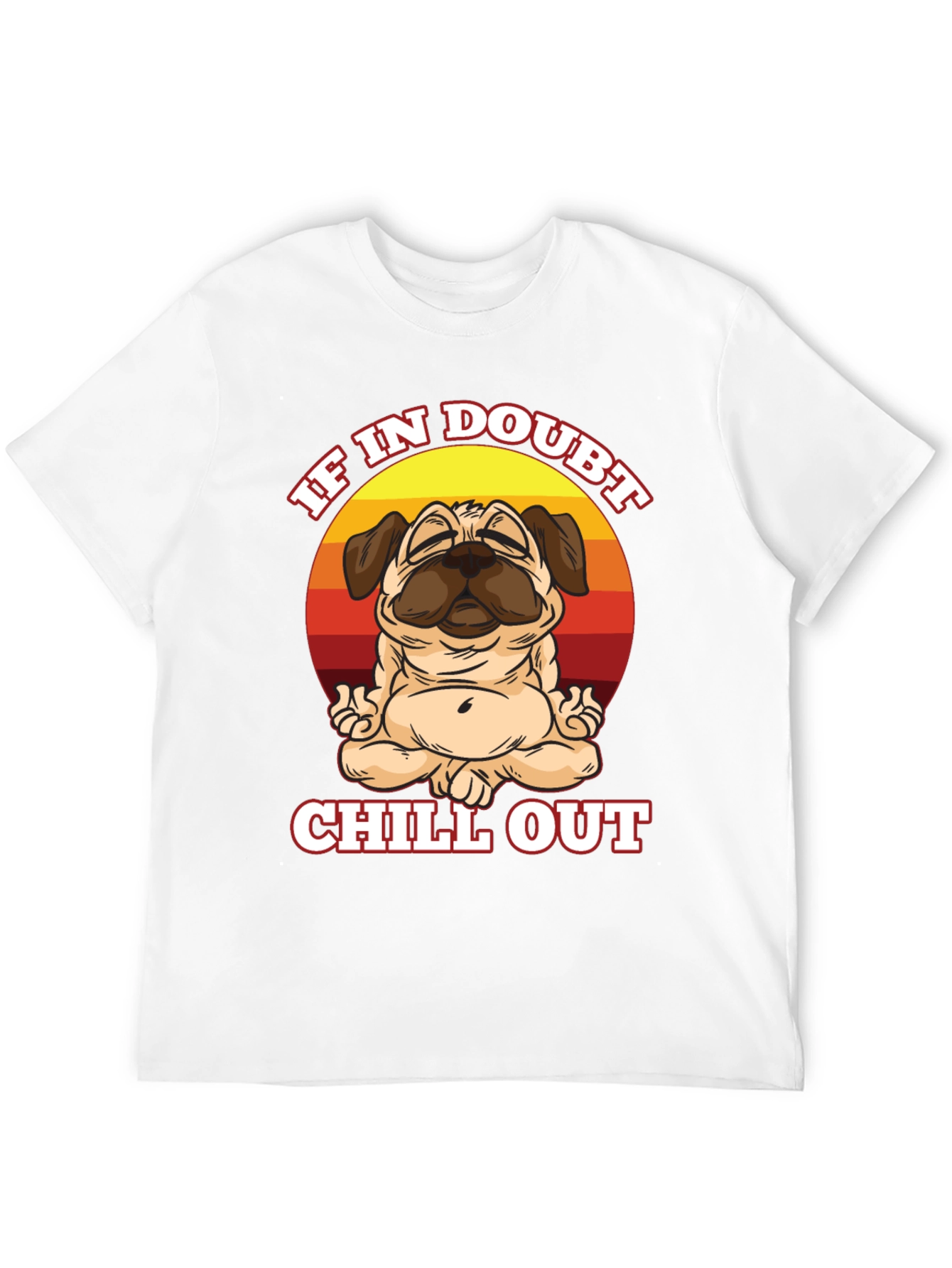 Black Chill Out Pug T-Shirt - Zen Dog Tee view 12