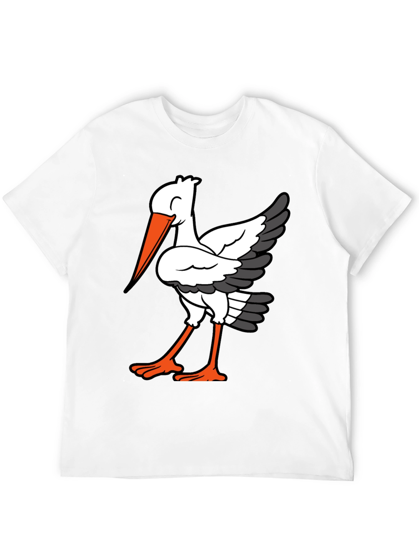 Black Stork Graphic Tee - Casual Comfort T-Shirt view 12
