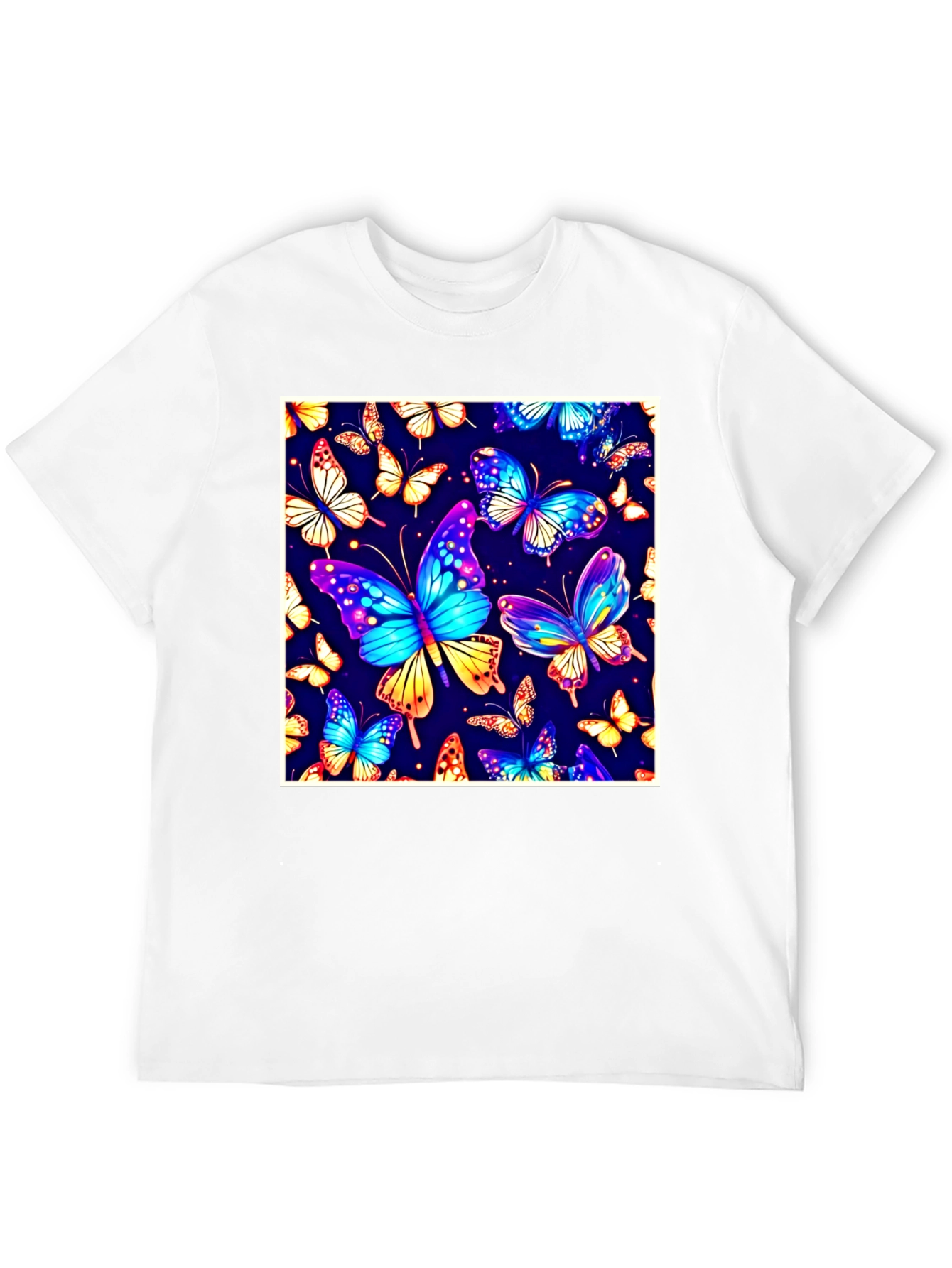 Black Butterfly Print T-Shirt - Vibrant Graphic Tee view 12