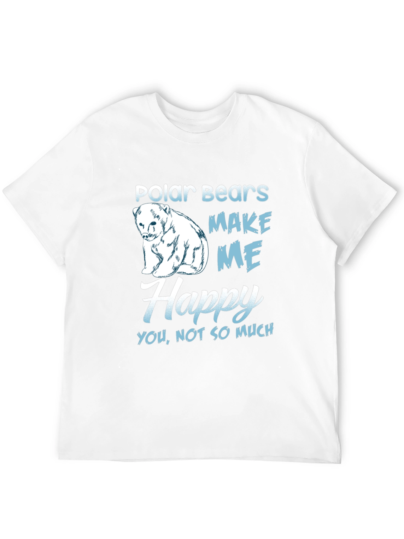 Black Polar Bear Graphic T-Shirt - Makes Me Happy view 12