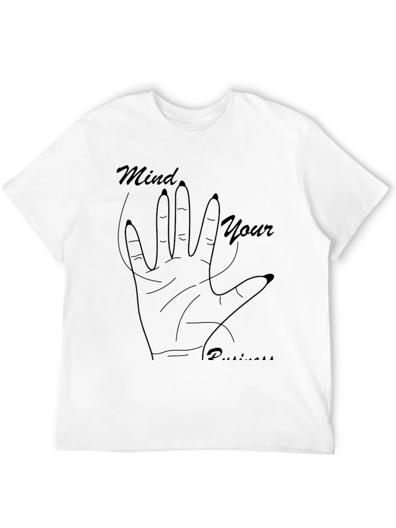 Black Mind Your Business Graphic Tee - Black view 12