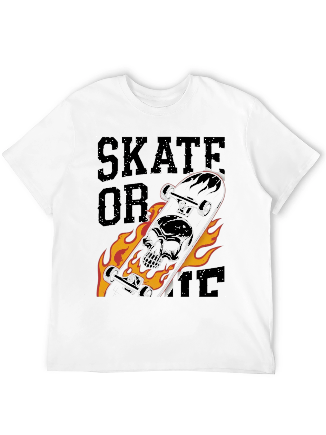 Black Skate or Die Skull Skateboard T-Shirt view 12