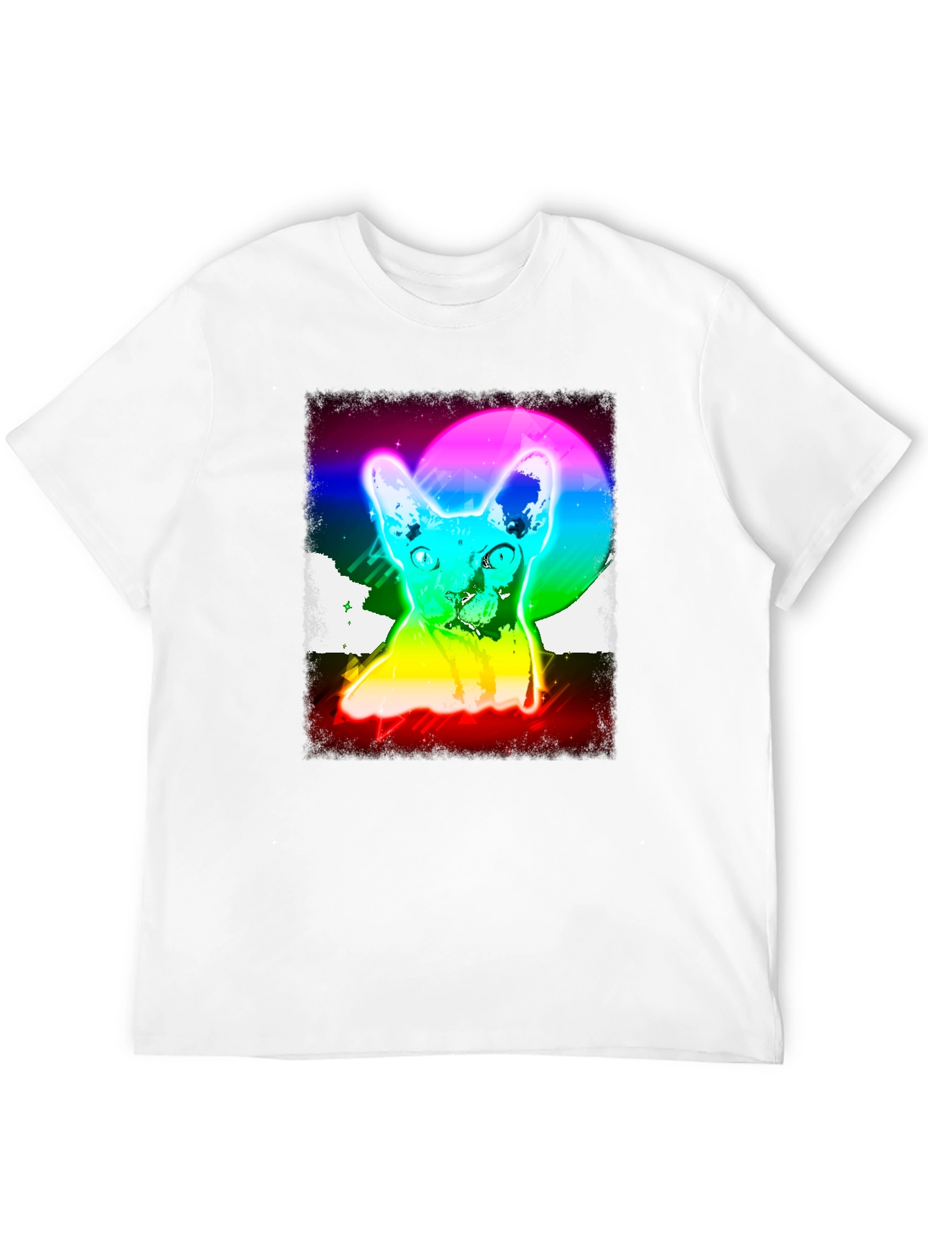 Black Retro Cat Graphic Tee view 12