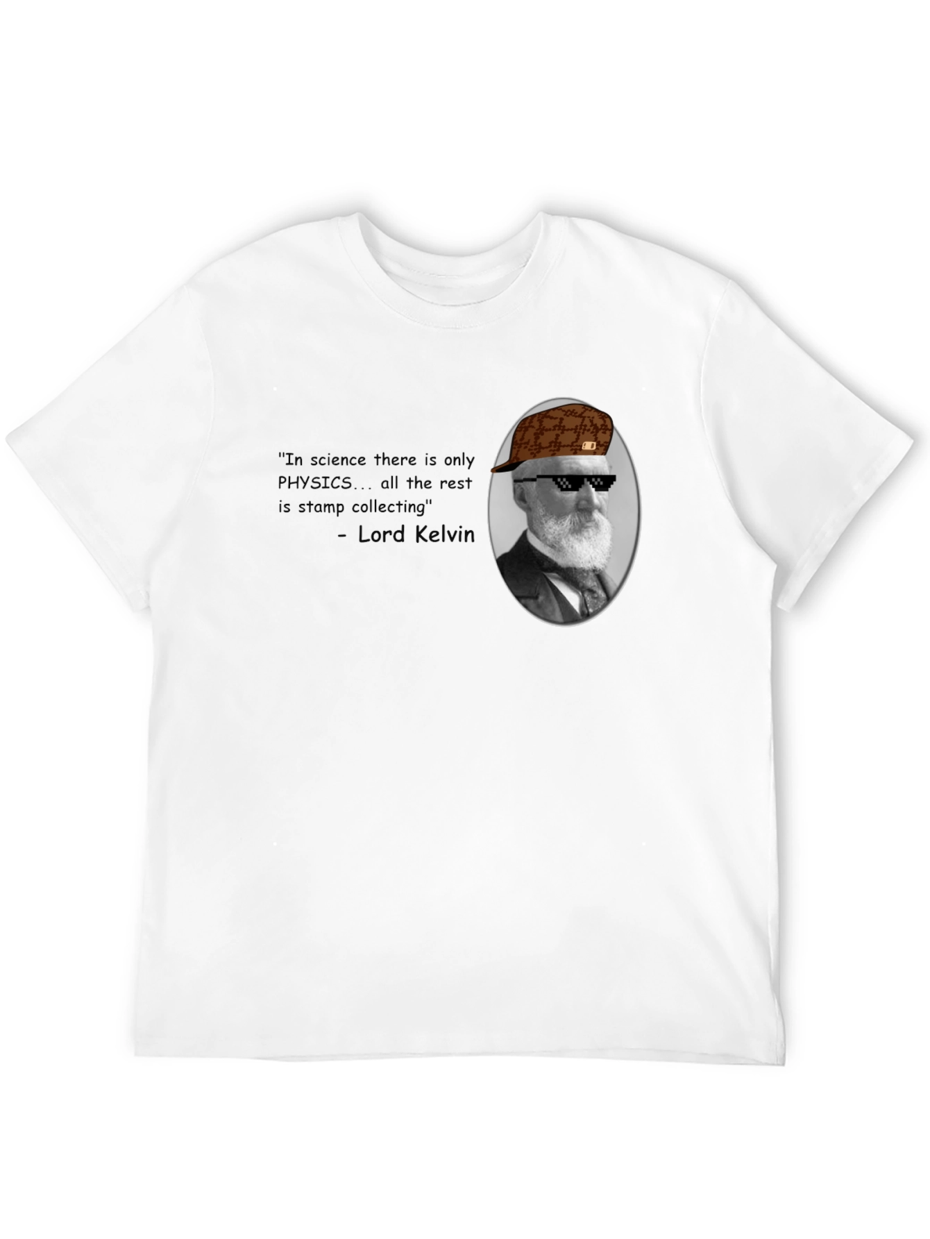 Black Physics Quote Graphic Tee - Lord Kelvin view 12
