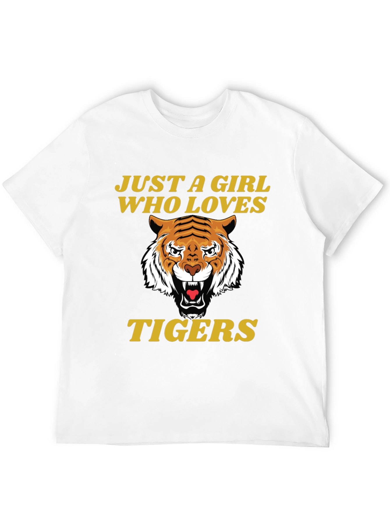 Black Just A Girl Who Loves Tigers T-Shirt view 12
