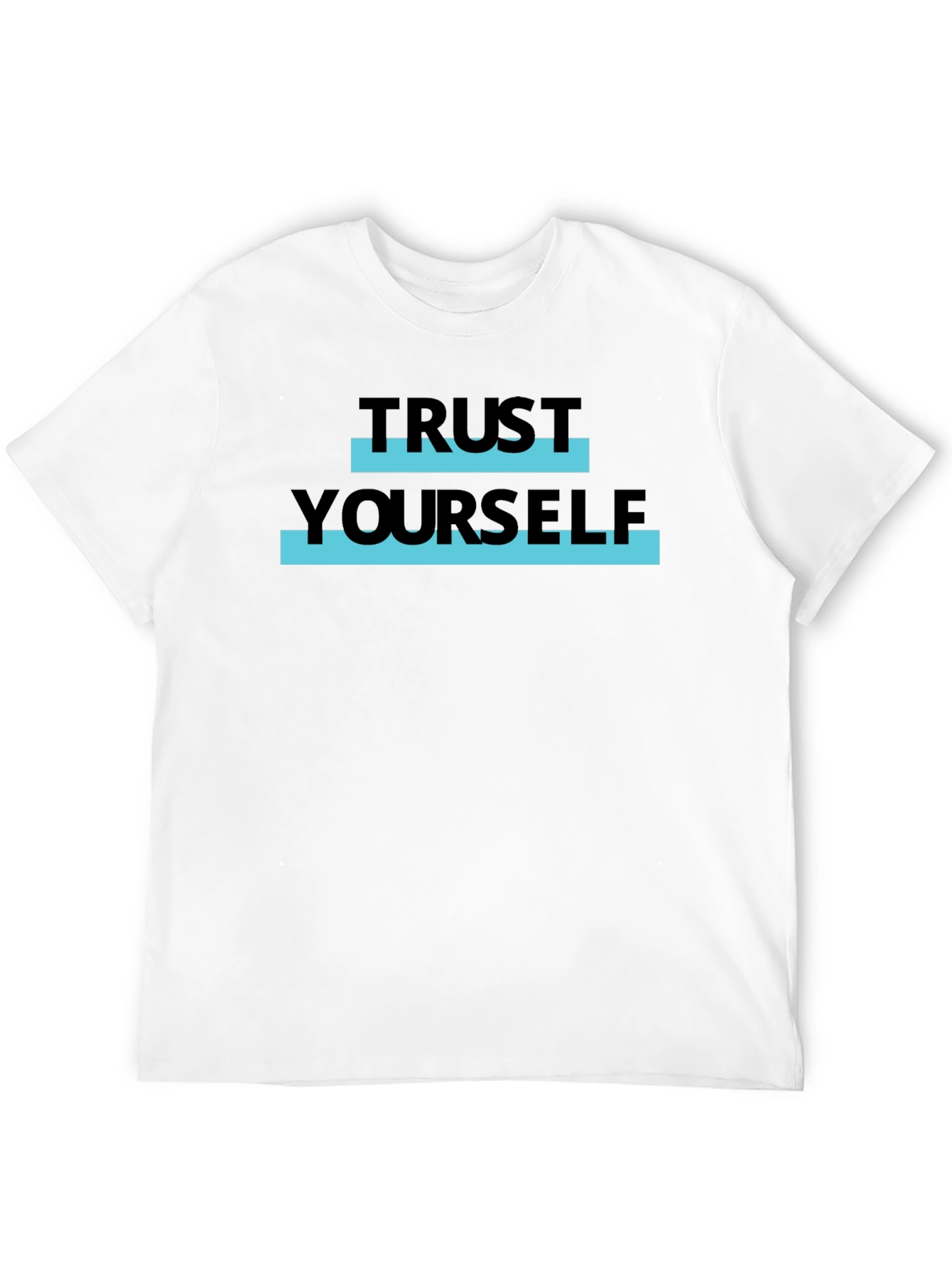 Black Trust Yourself Graphic Tee - Stylish Black T-Shirt view 12