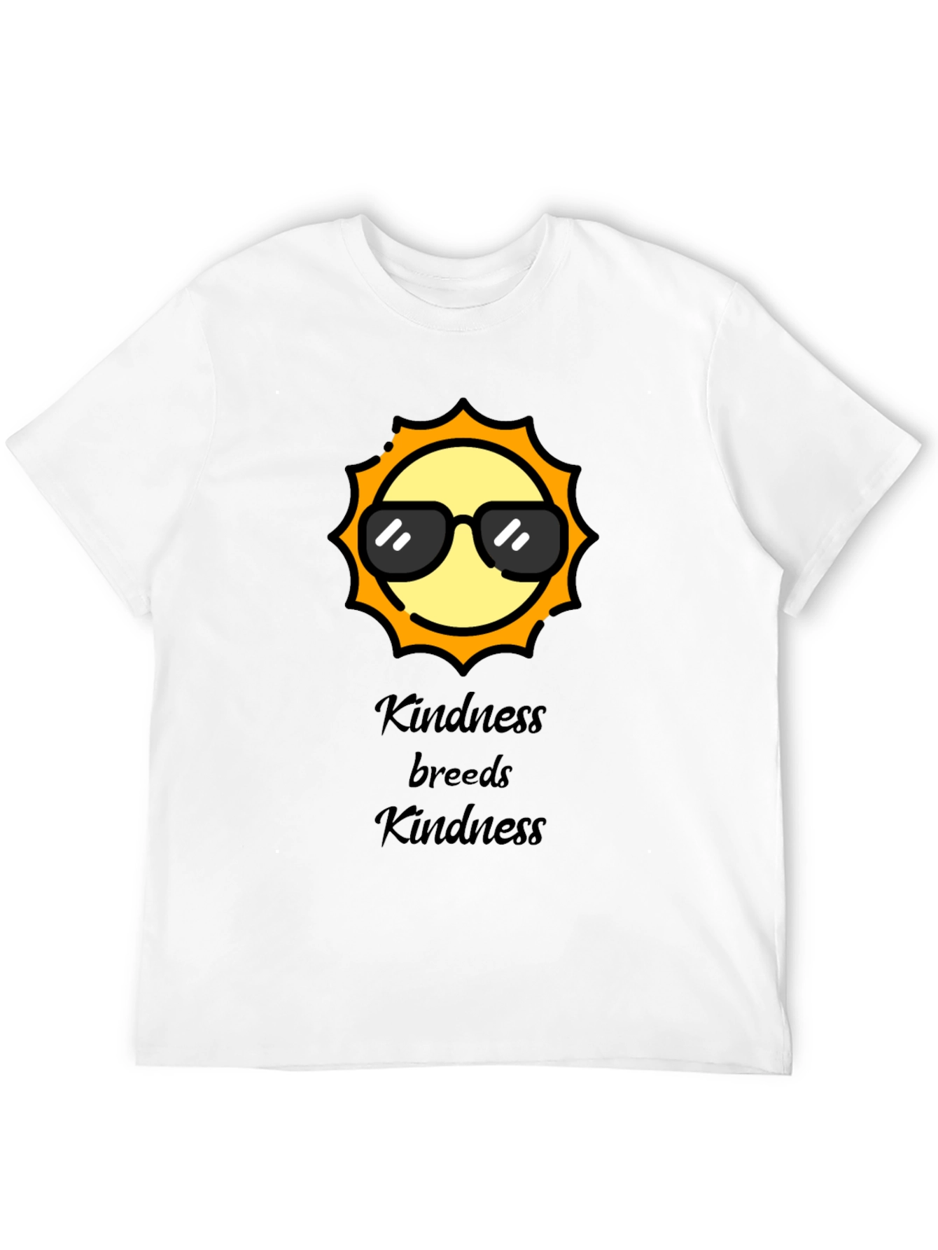 Black Kindness Breeds Kindness Black T-Shirt view 12