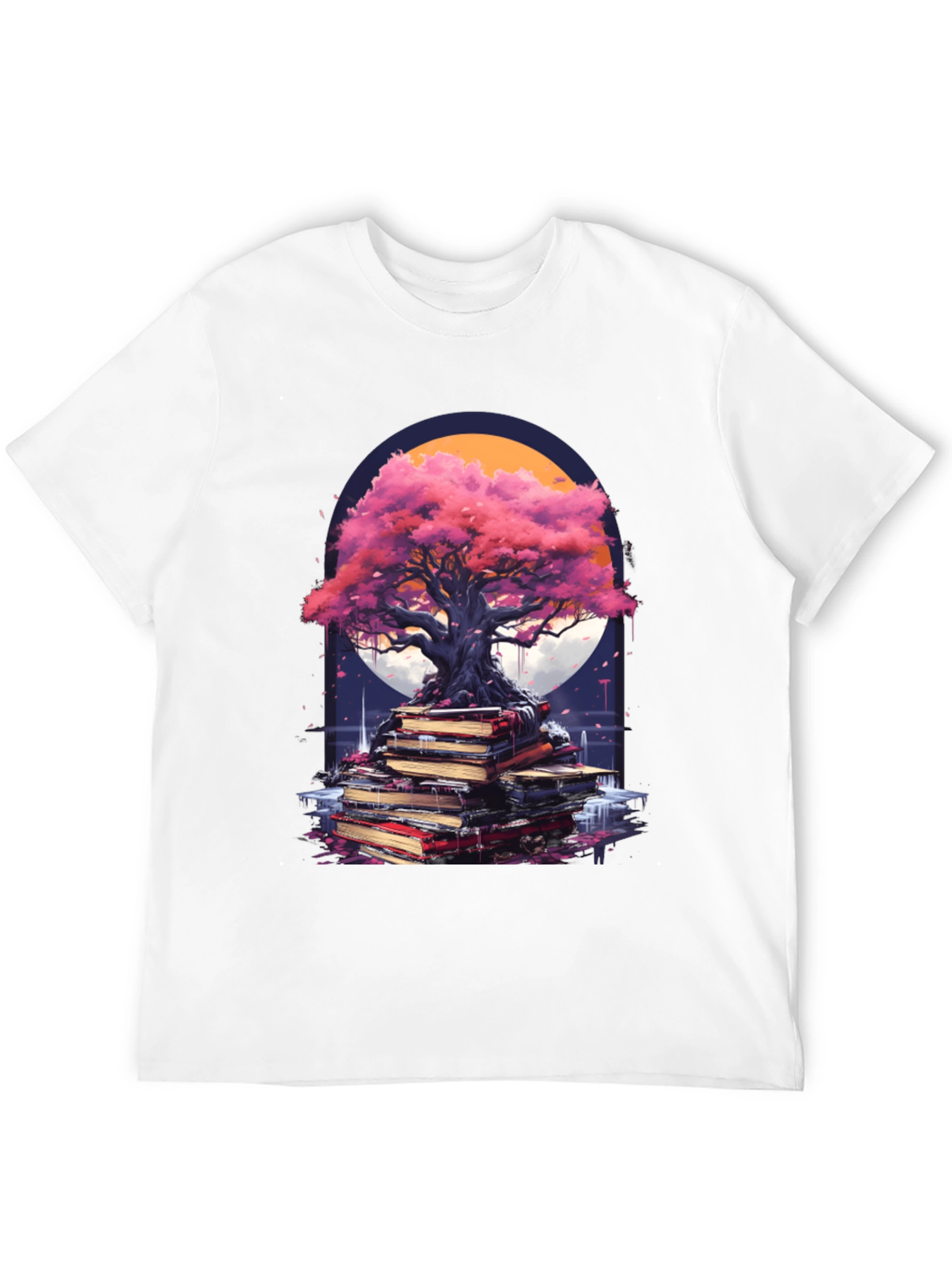 Black Enlightenment Tree on Books T-Shirt view 12