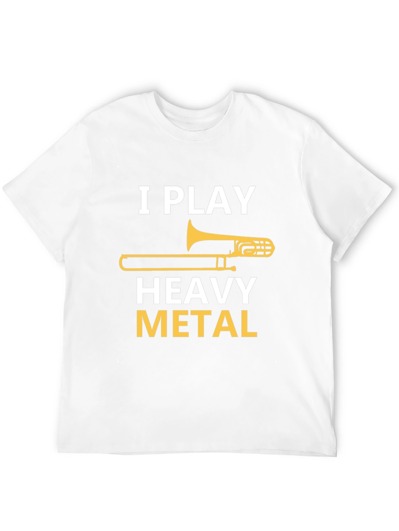 Black I Play Heavy Metal Trombone T-Shirt view 12